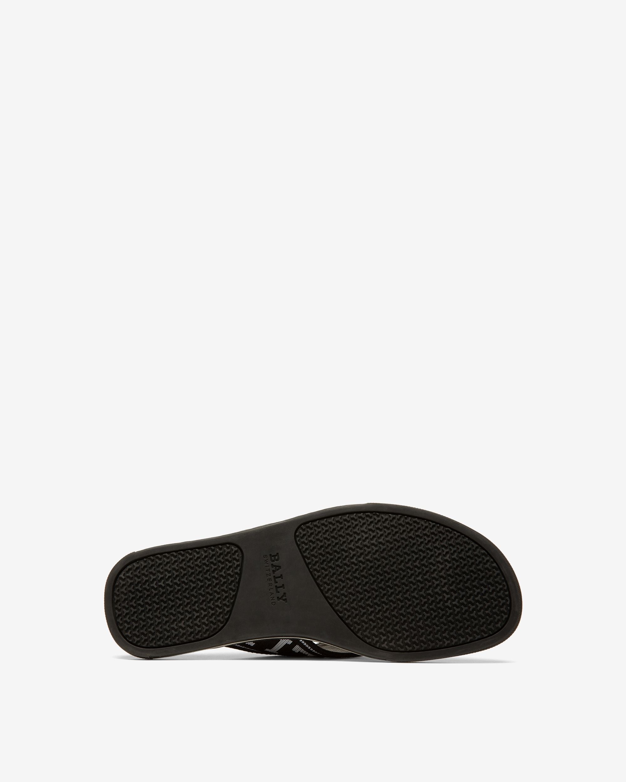 Bally Global - Border Fabric & Leather Sandals In Black - Black