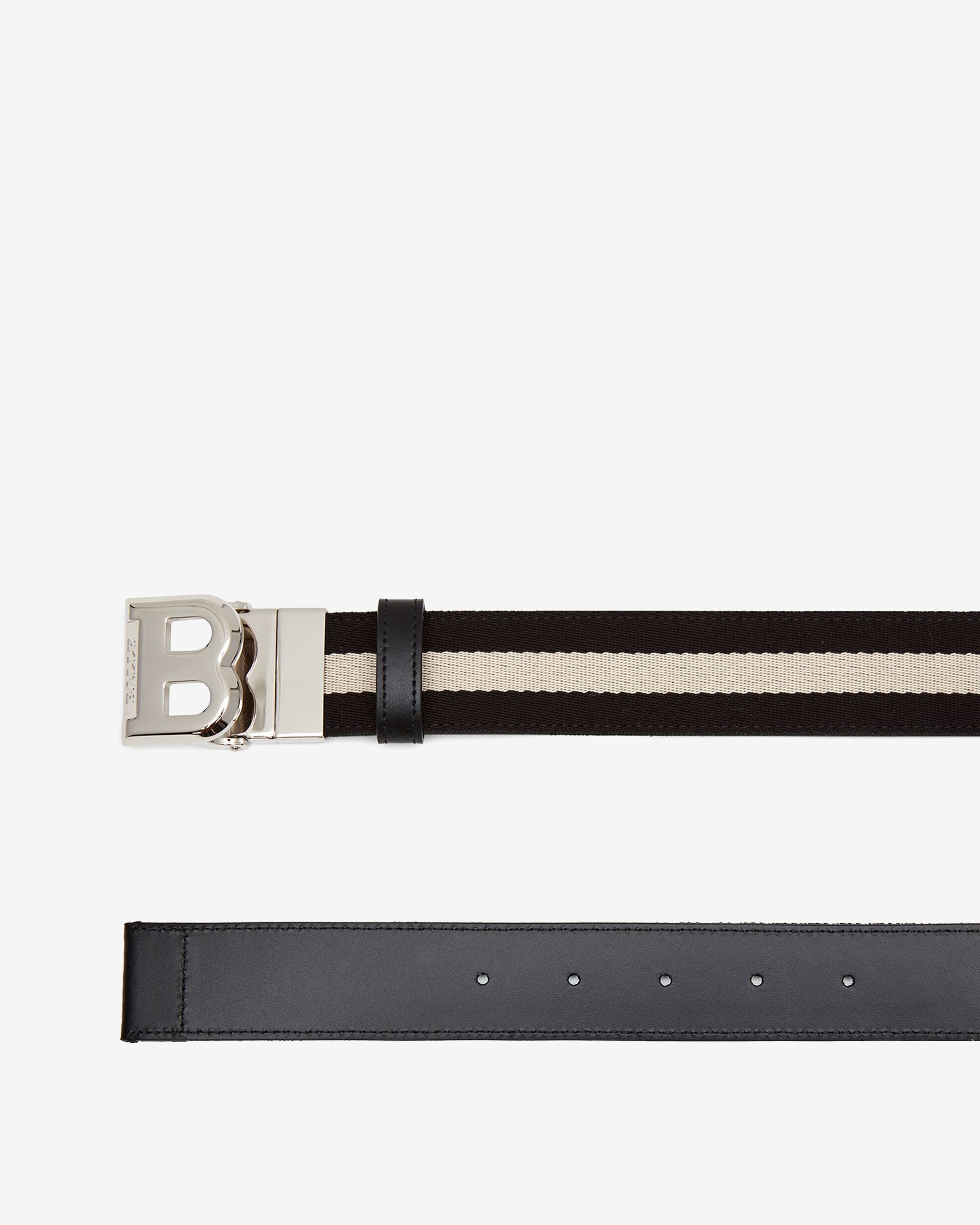 Bally Global - Reversible And Adjustable Belt in Black Leather - Black