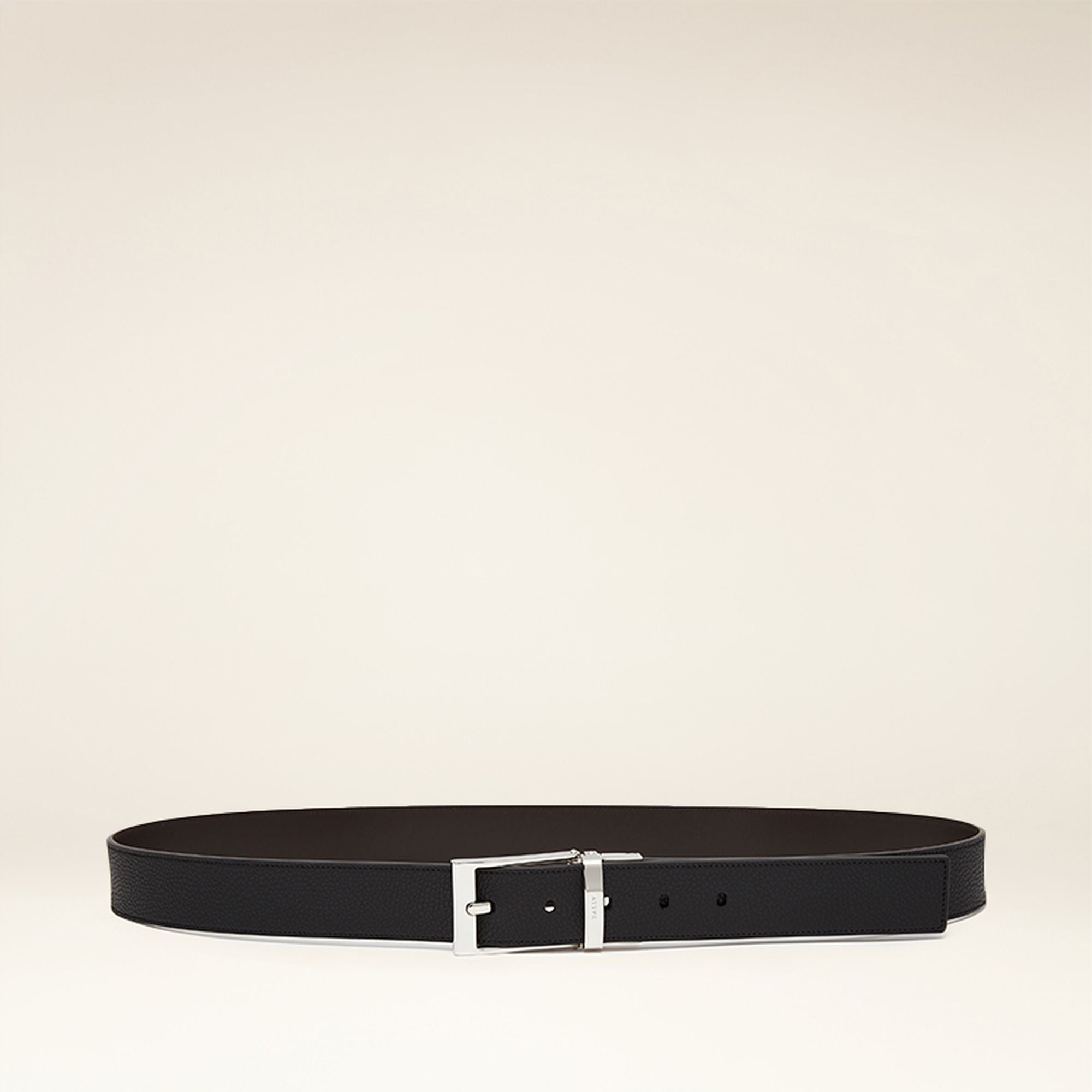 Bally Global - Reversible And Adjustable Belt in Black Leather - Black