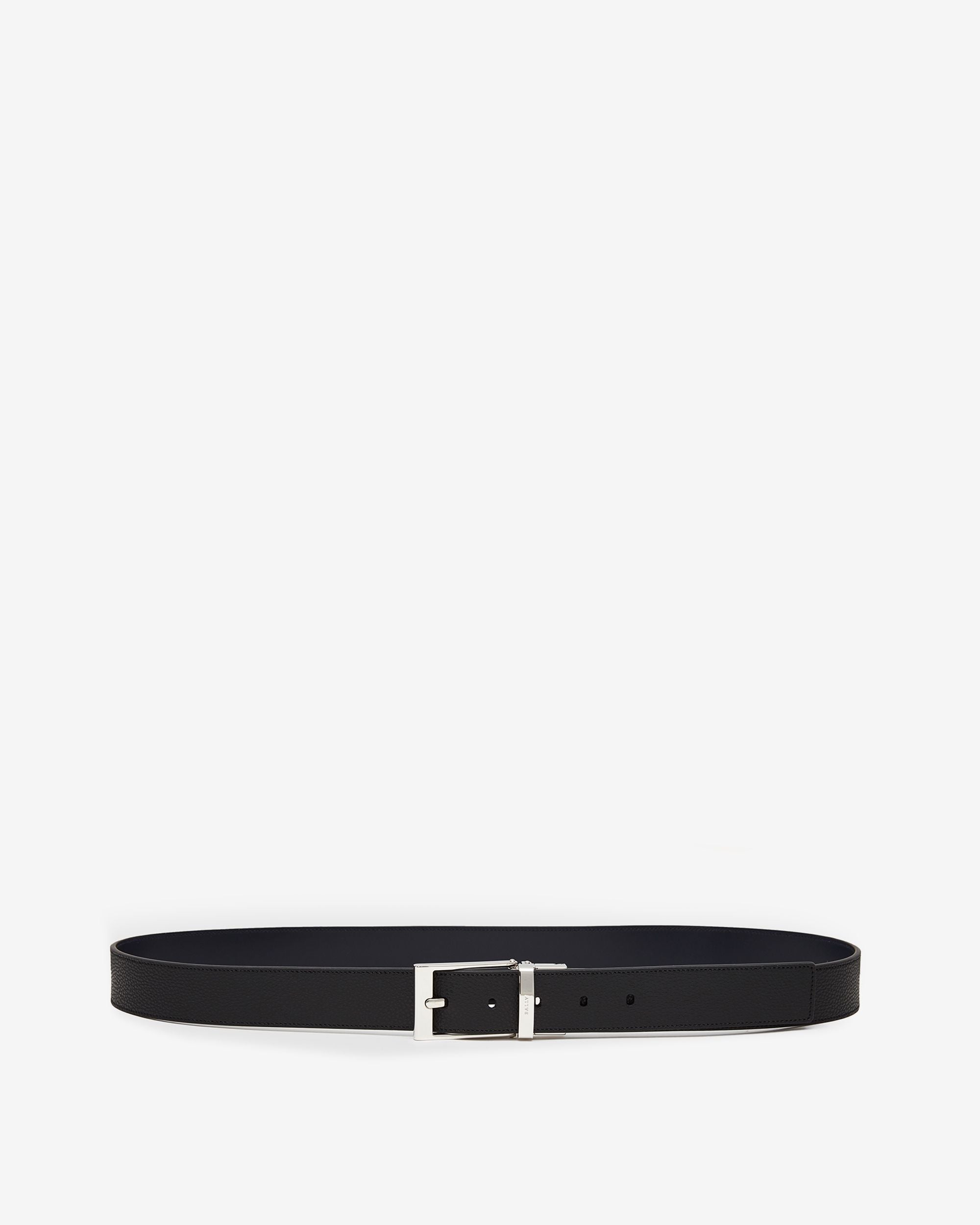 Bally Global - Cinturón Reversible Y Ajustable De Piel Negra - Black