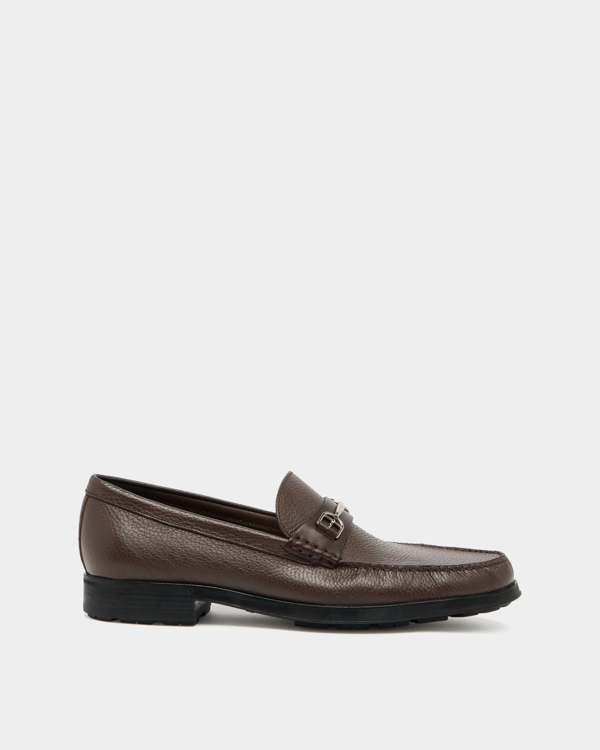 Bally Global - Odeny Moccasin in Brown Grained Leather - Brown