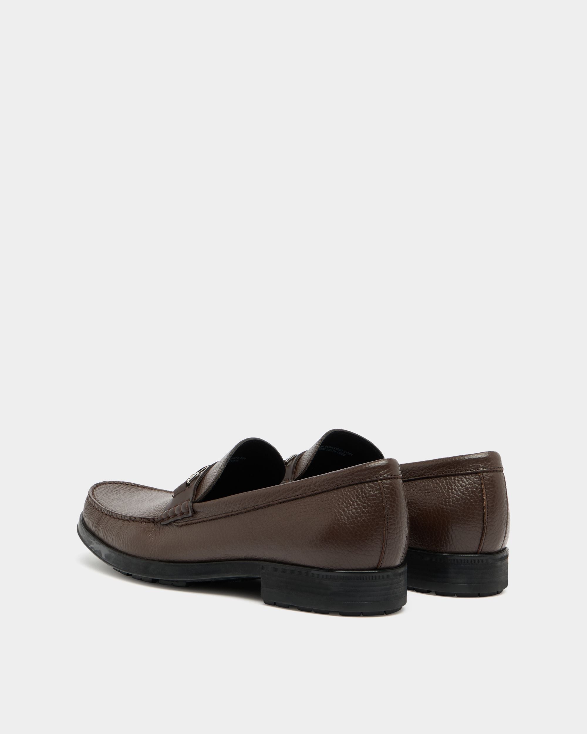 Bally Global - Odeny Moccasin in Brown Grained Leather - Brown