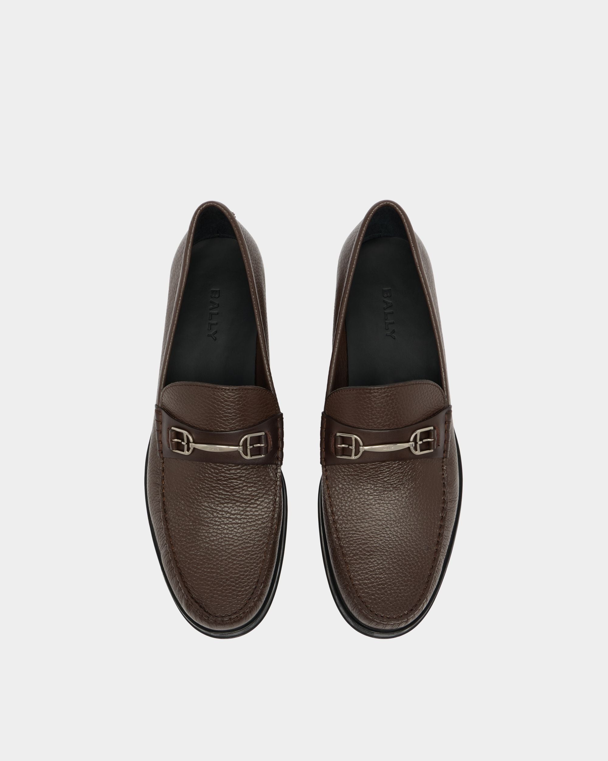 Bally Global - Odeny Moccasin in Brown Grained Leather - Brown