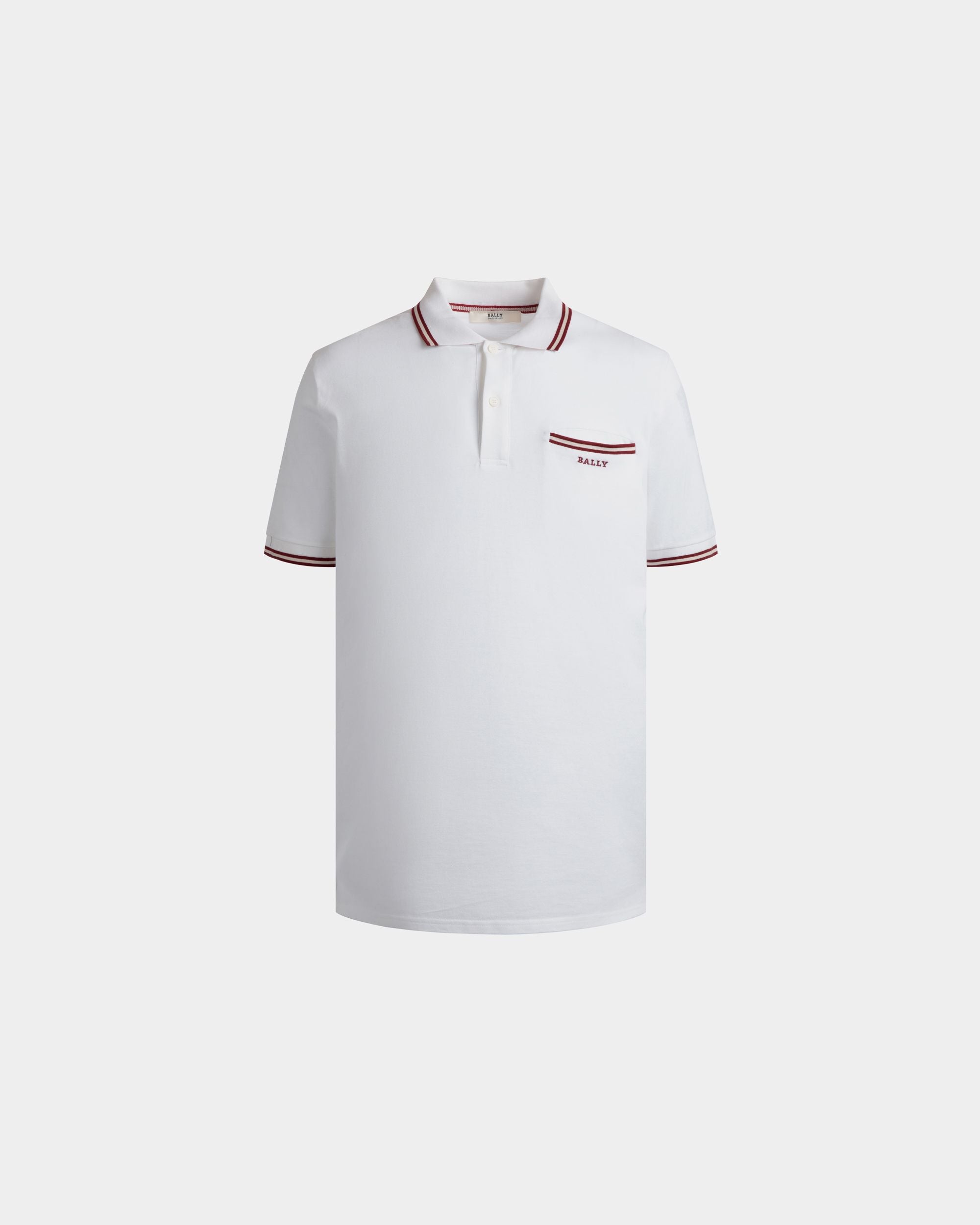 Bally Global - Polo En Maille Piquée De Coton Blanc - Blanc