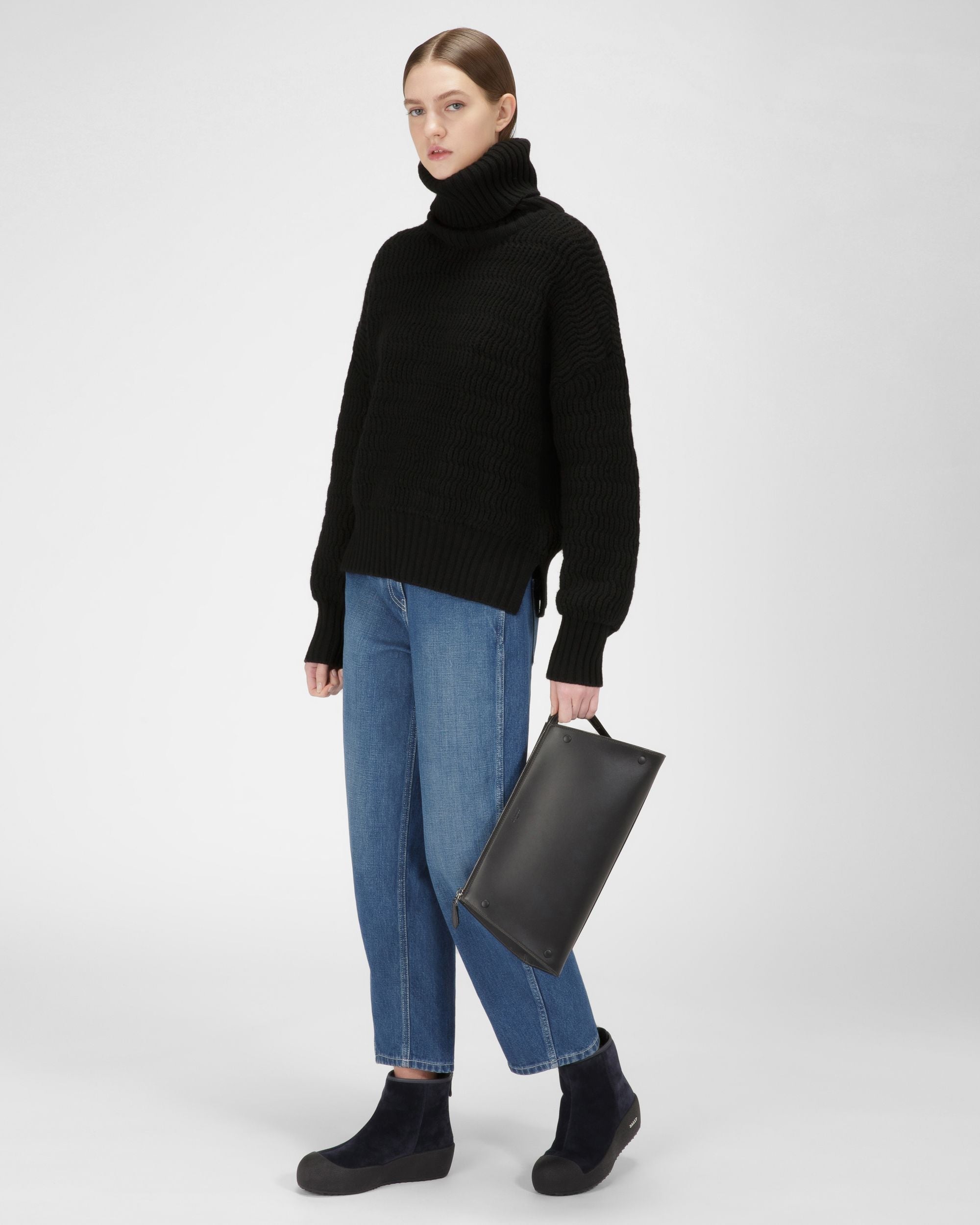 Bally Global - Guard Bottines En Cuir Bleu Marine - Bleu