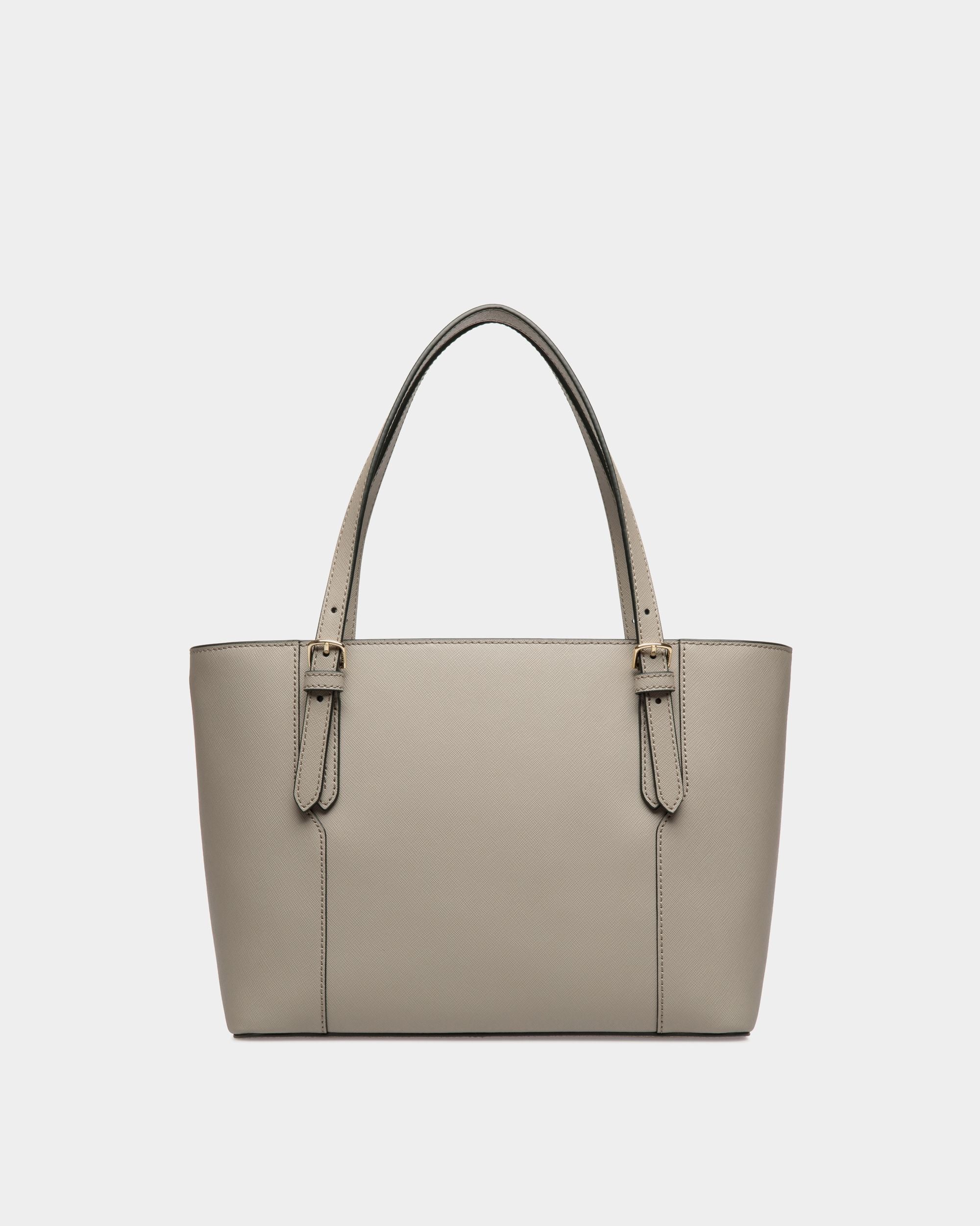 Bally Global - Tote In Beige Embossed Leather - Grey