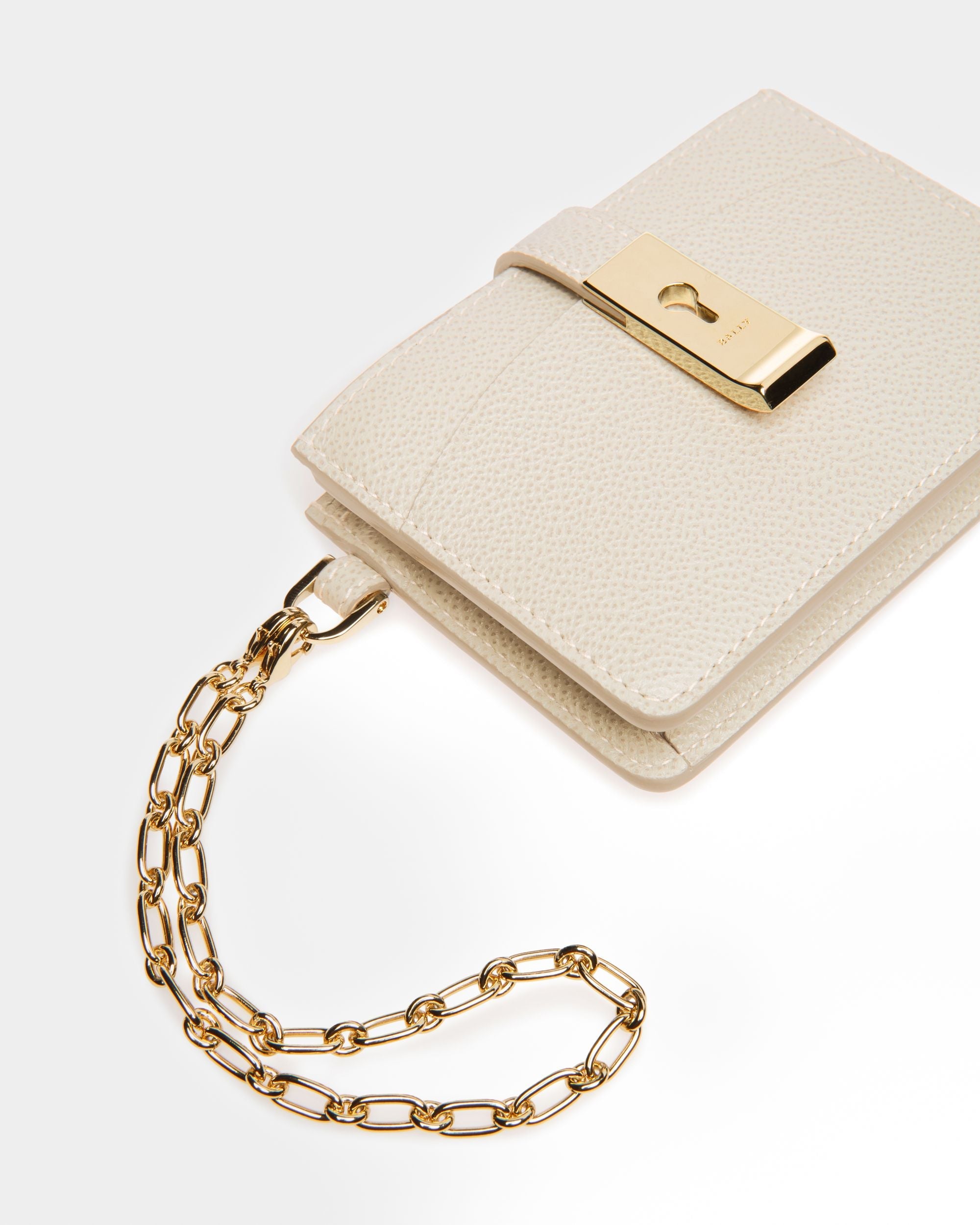 Bally Global - Ava Leather Card Holder In Light Beige - Beige