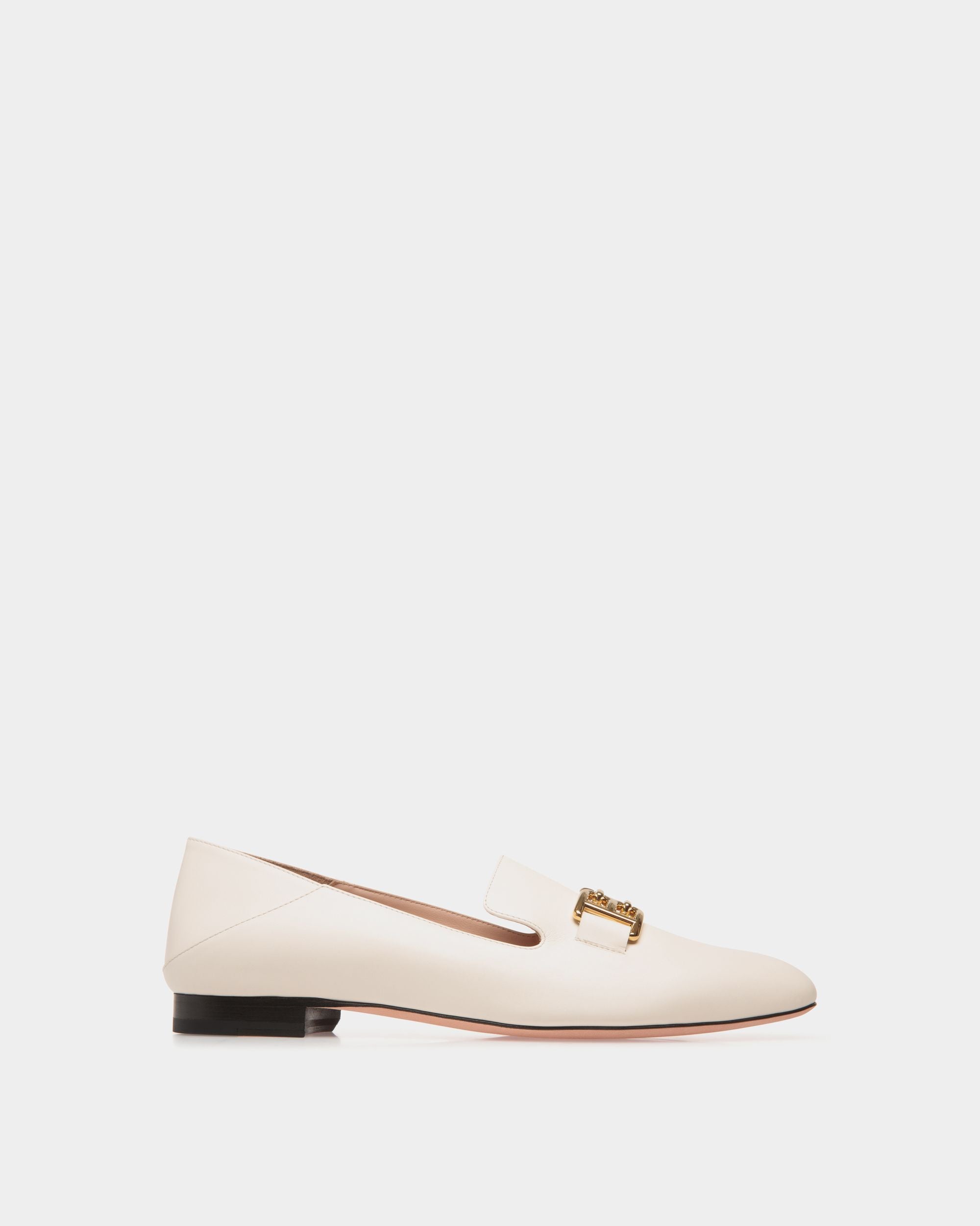 Bally Global - B Chain Slipper in White Leather - White