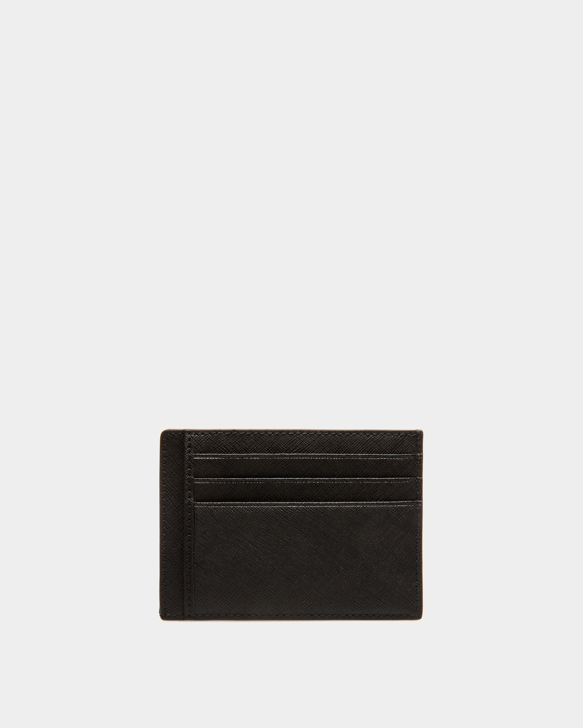 Bally Global - Business Card Holder in Black Embossed Leather - Black