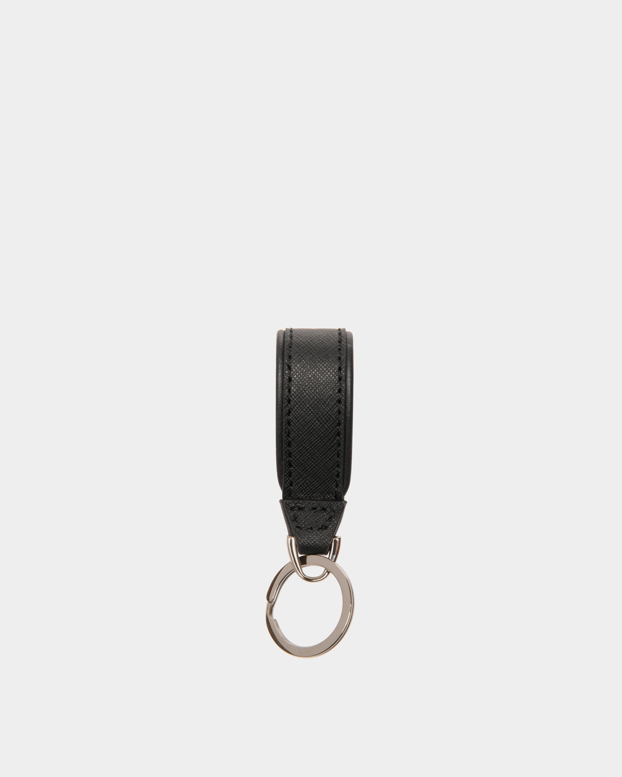 Bally Global - Keyring in Black Embossed Leather - Black