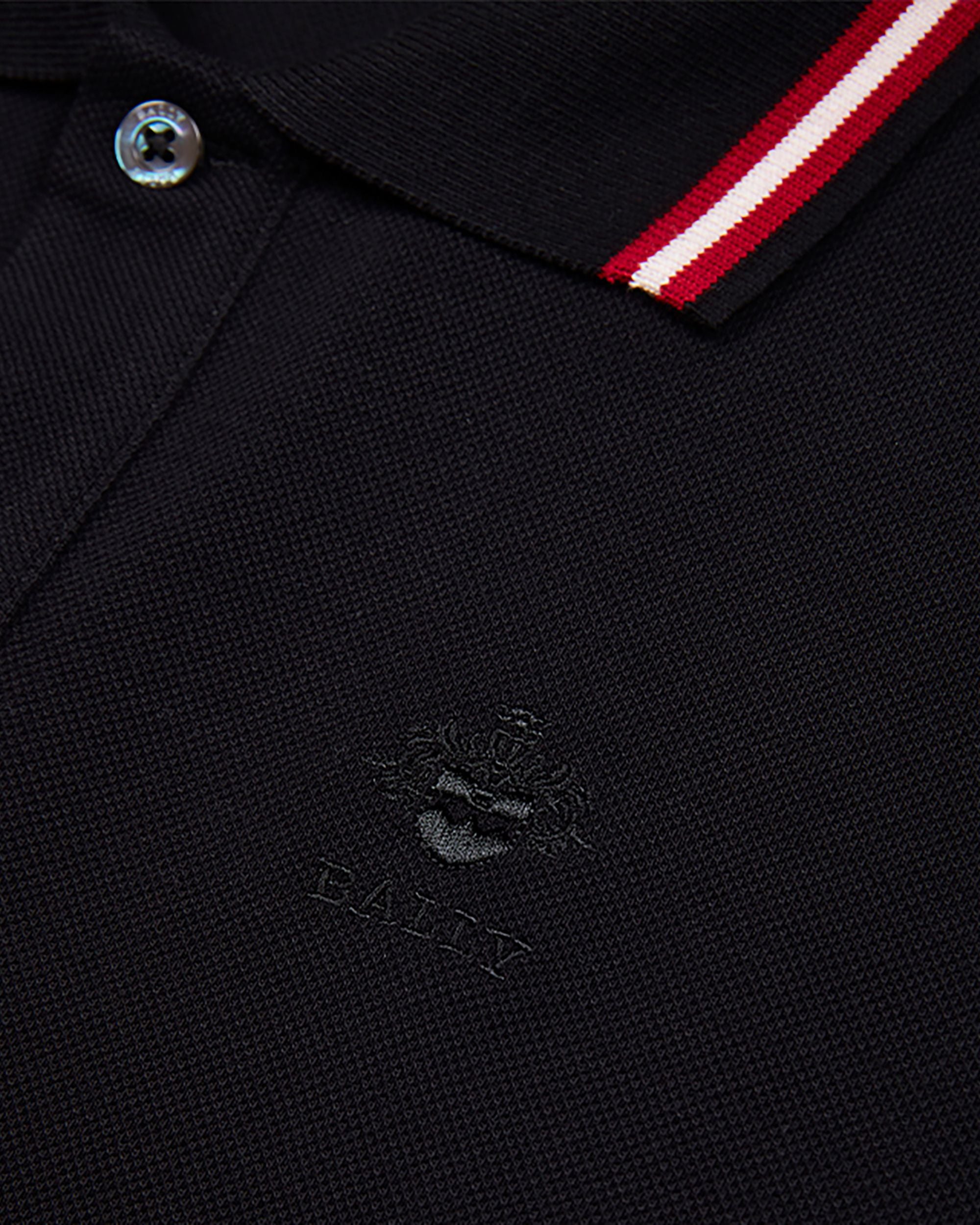 Bally Global - Polo En Maille Piquée De Coton Noir - Noir