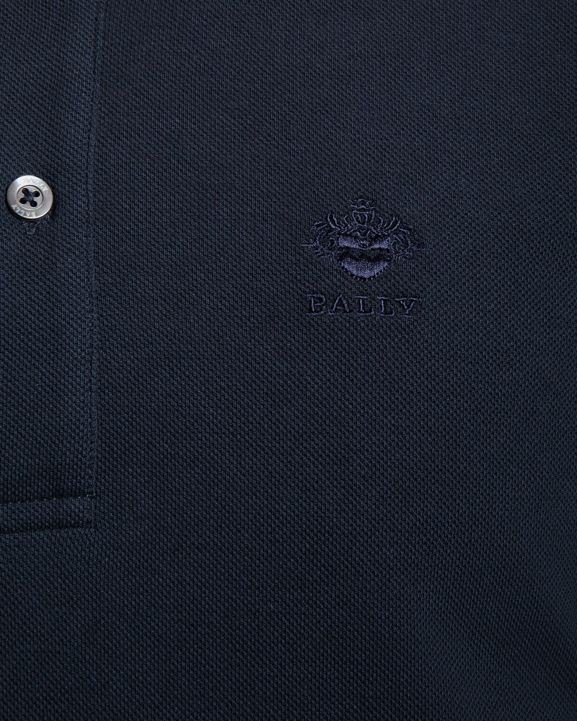 Bally Global - Polo En Maille Piquée De Coton Bleu - Blue