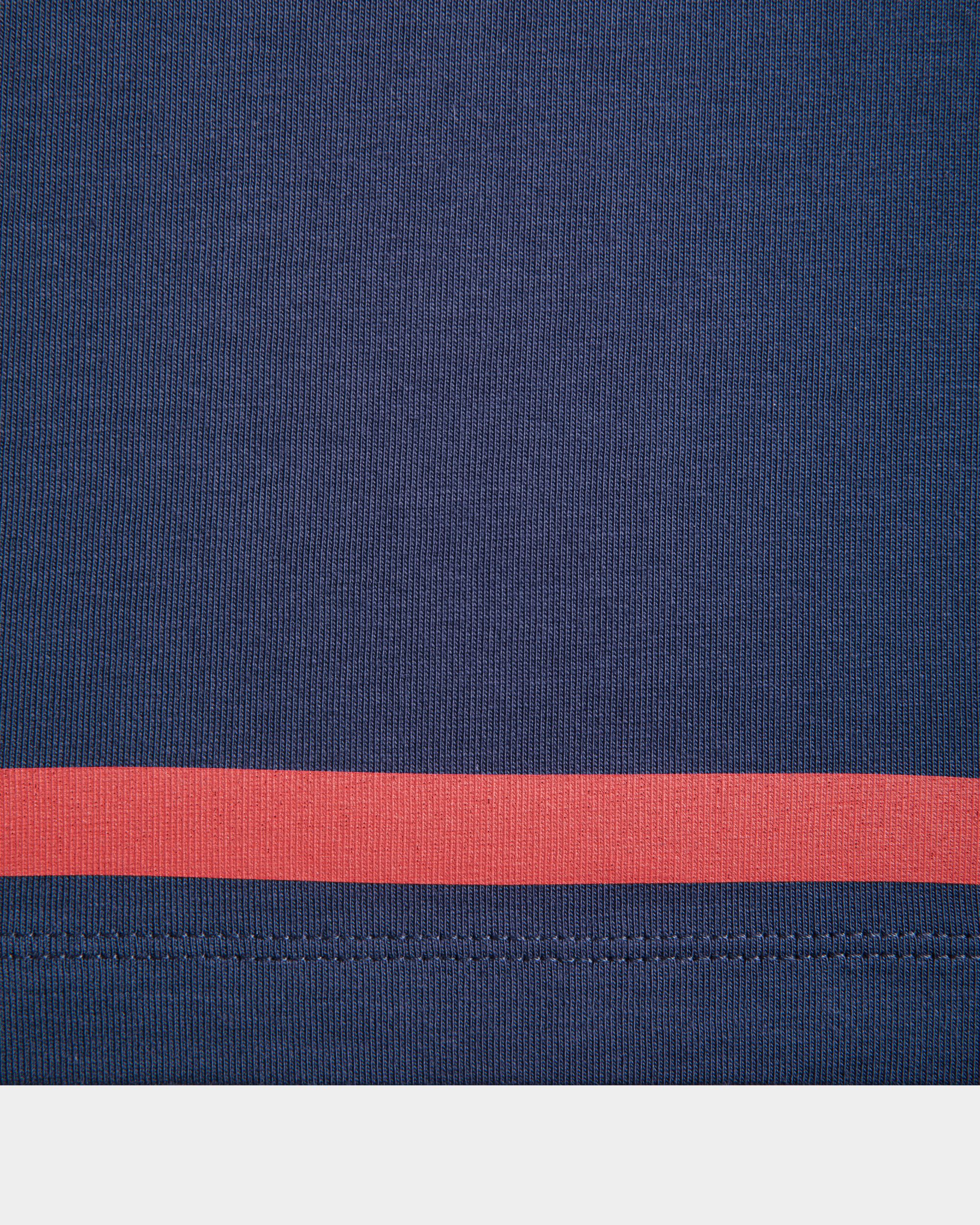 Bally Global - 520 T-Shirt In Navy Blue Cotton - Blue
