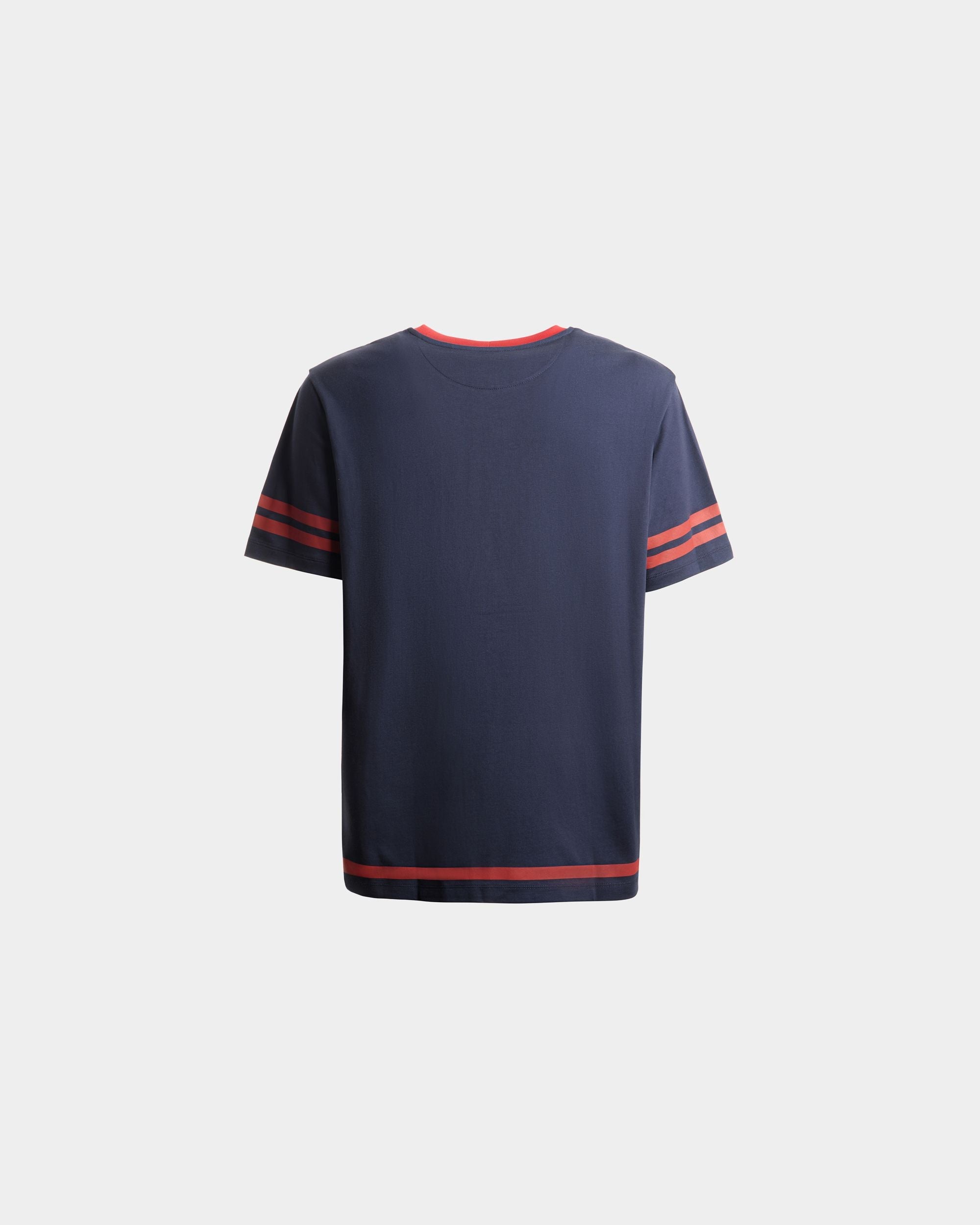 Bally Global - 520 T-Shirt In Navy Blue Cotton - Blue