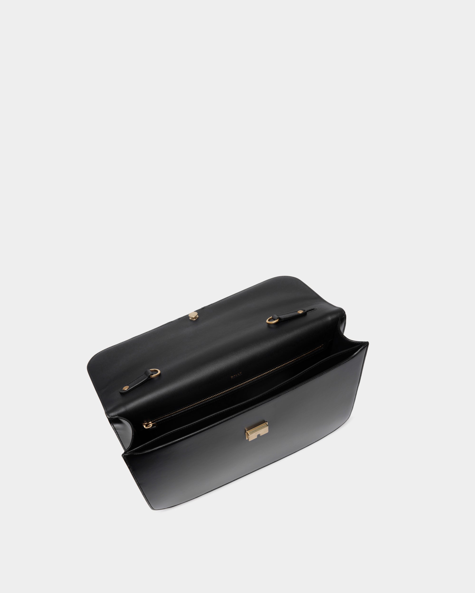 Bally Global - Deco Briefcase in Black Brushed Leather - Black