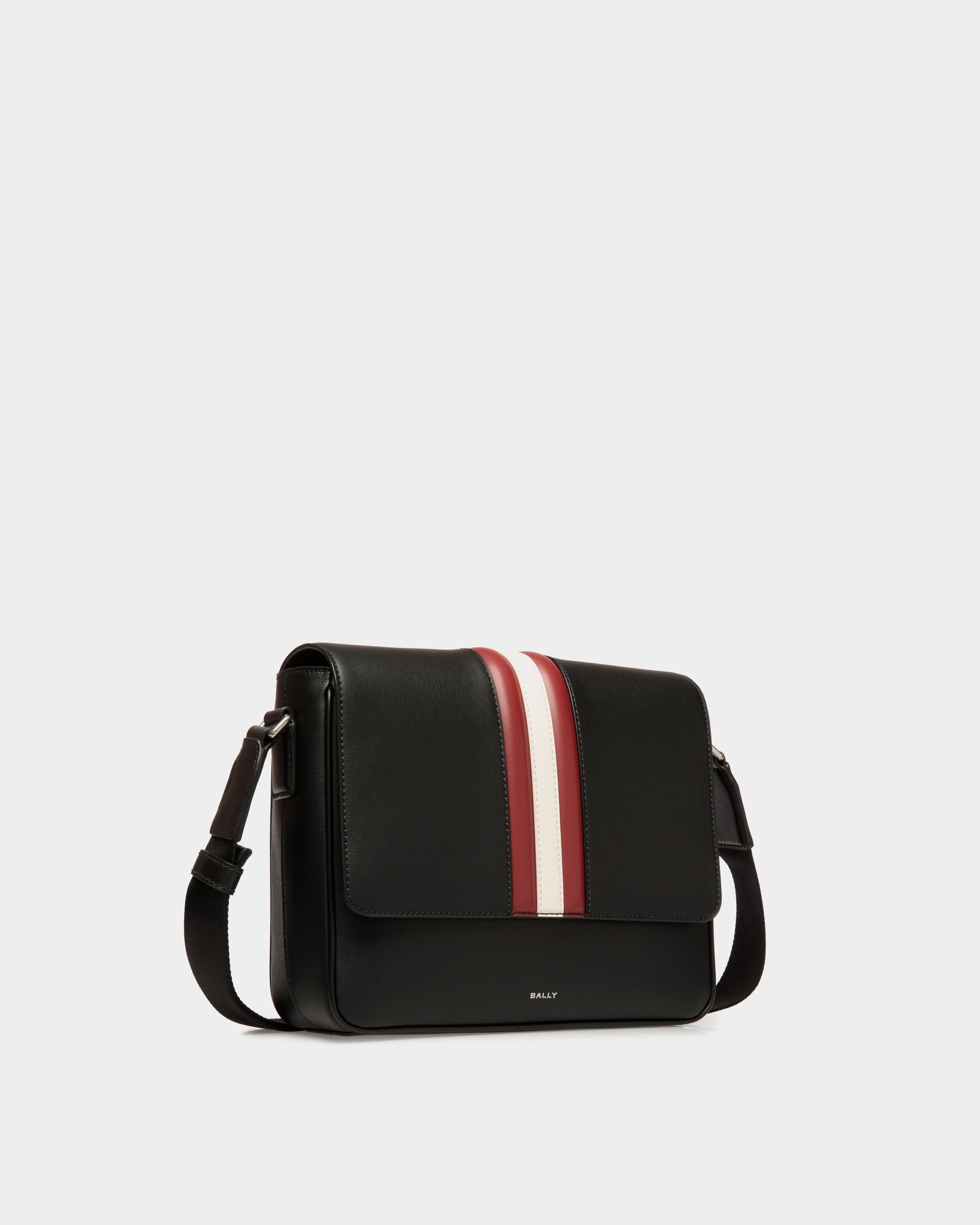 Bally Global - Mythos Crossbody Bag in Black Recycled Leather - Black