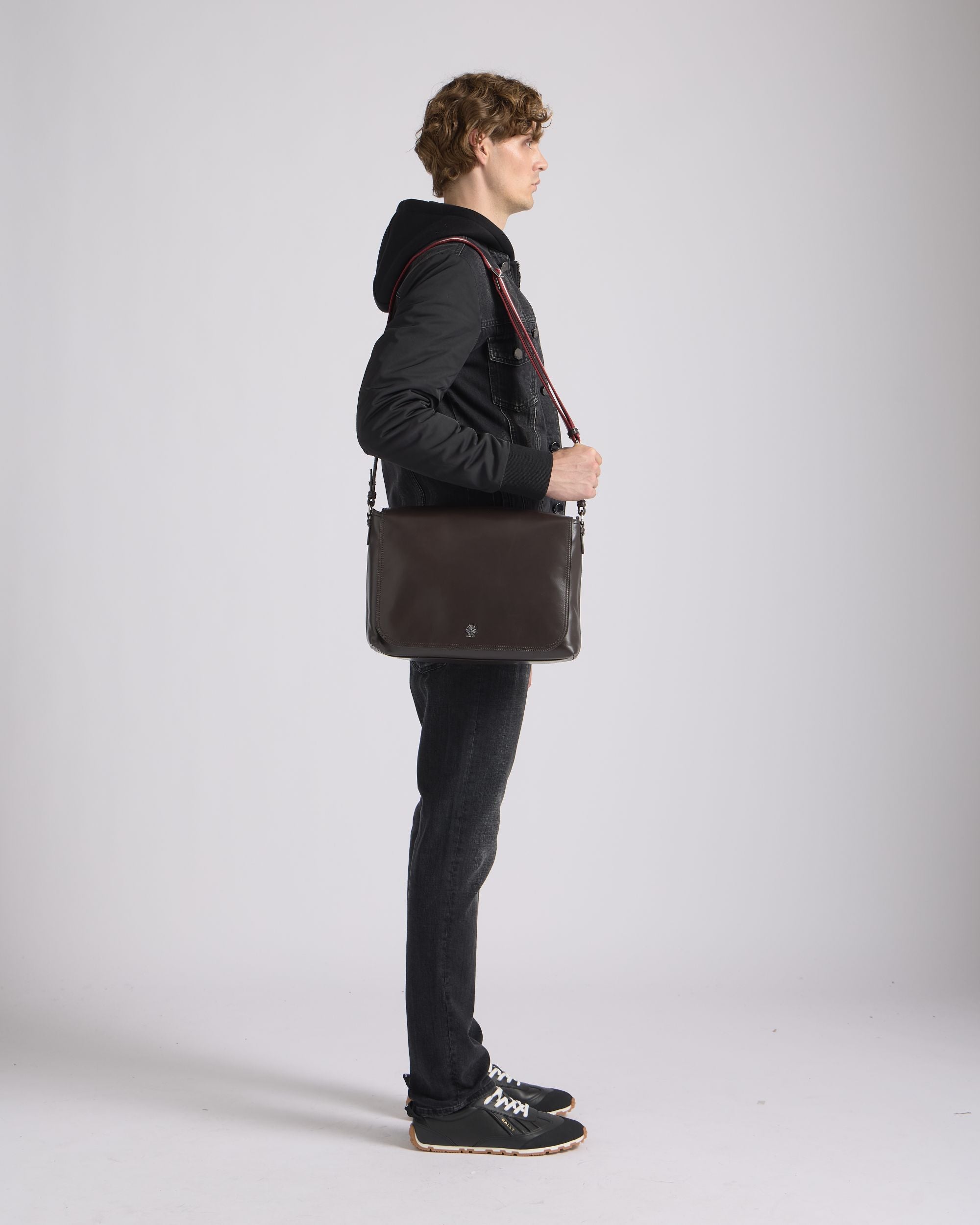 Bally Global - Ray Crossbody Bag in Chocolate Leather - Brown