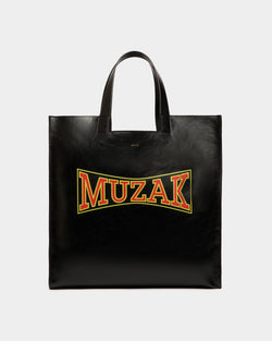 Bolso Tote DJ Leo Mas X Bally De Piel Negra Con Estampado Muzak