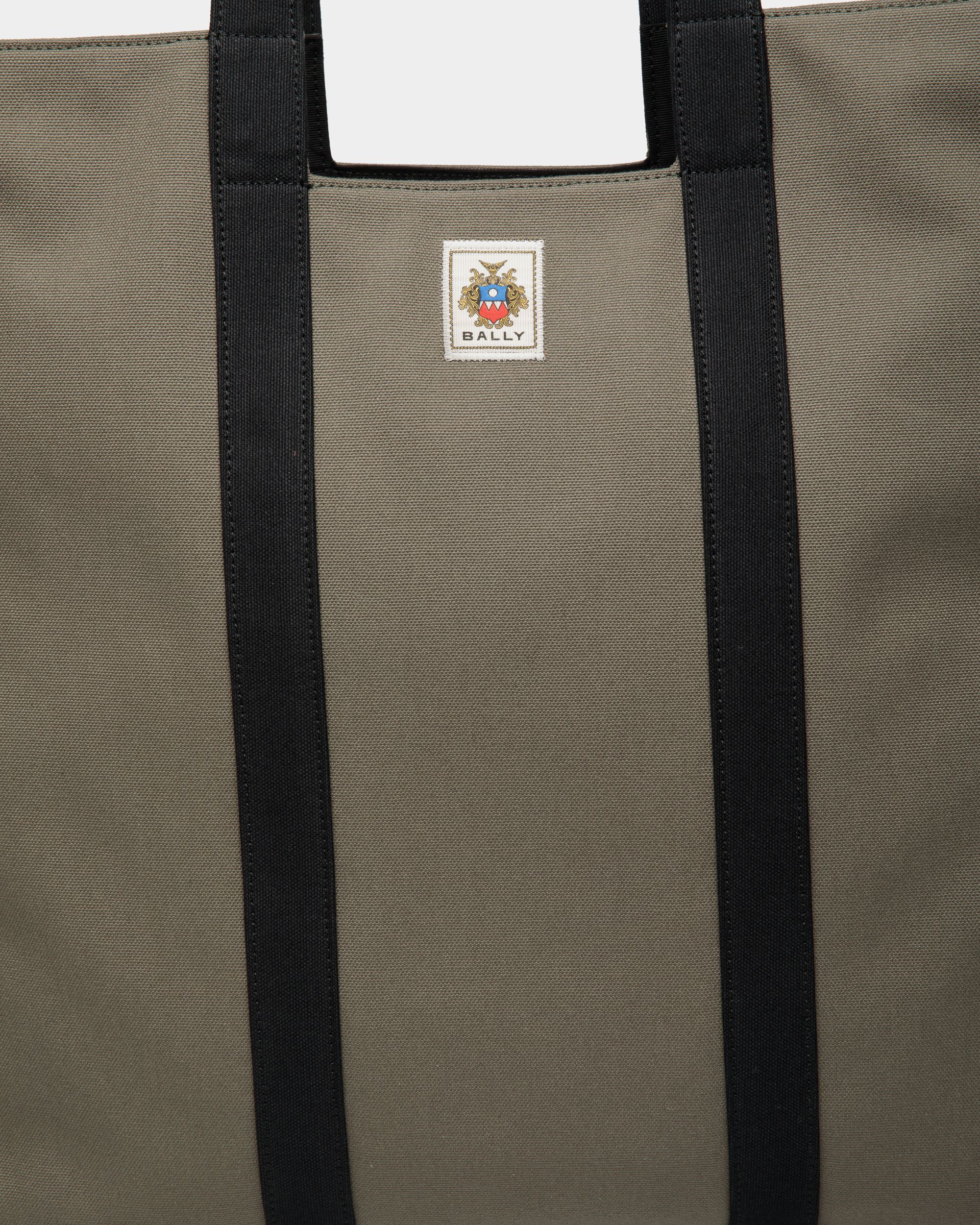 Bally Global - Sac Cabas Easy Bally En Toile De Coton Military Green - Vert
