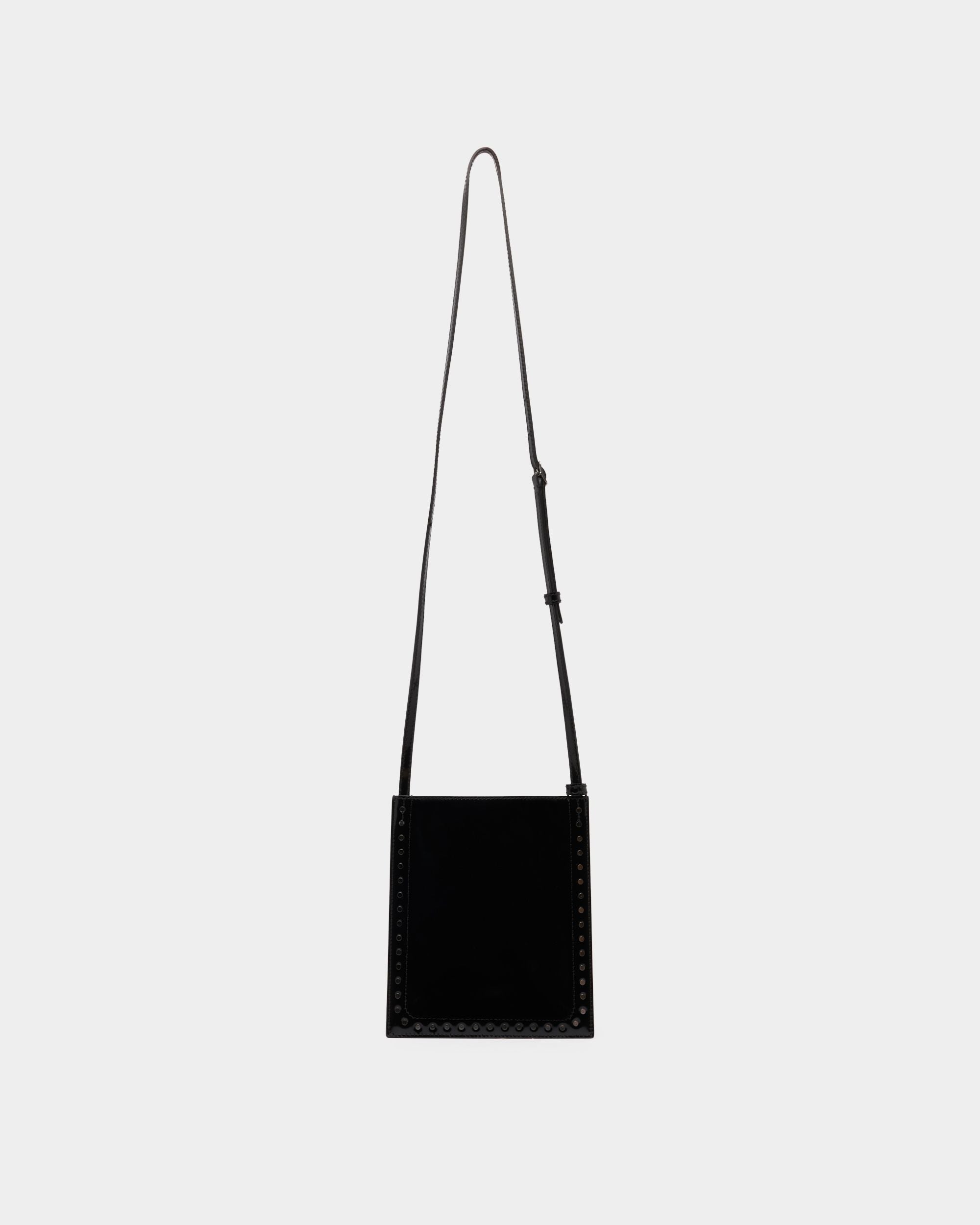 Bally Global - Beckett Crossbody Bag in Black Leather with Studs - Black