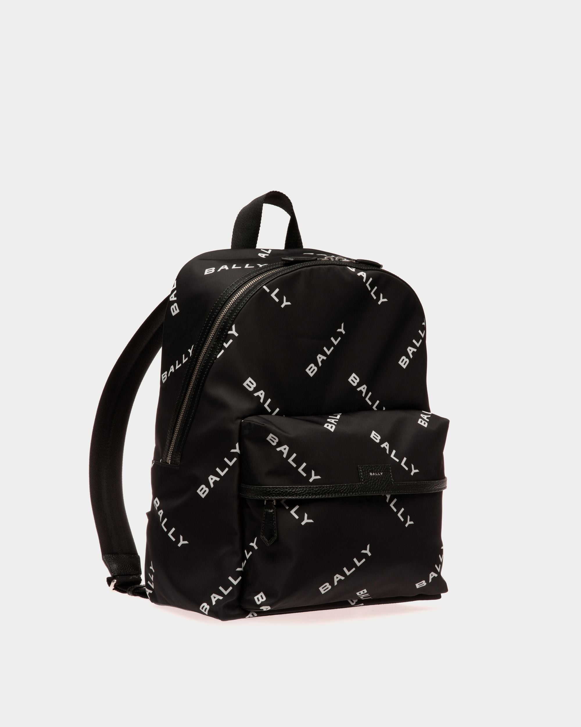 Bally Global - Sac À Dos Code En Nylon Noir - Noir