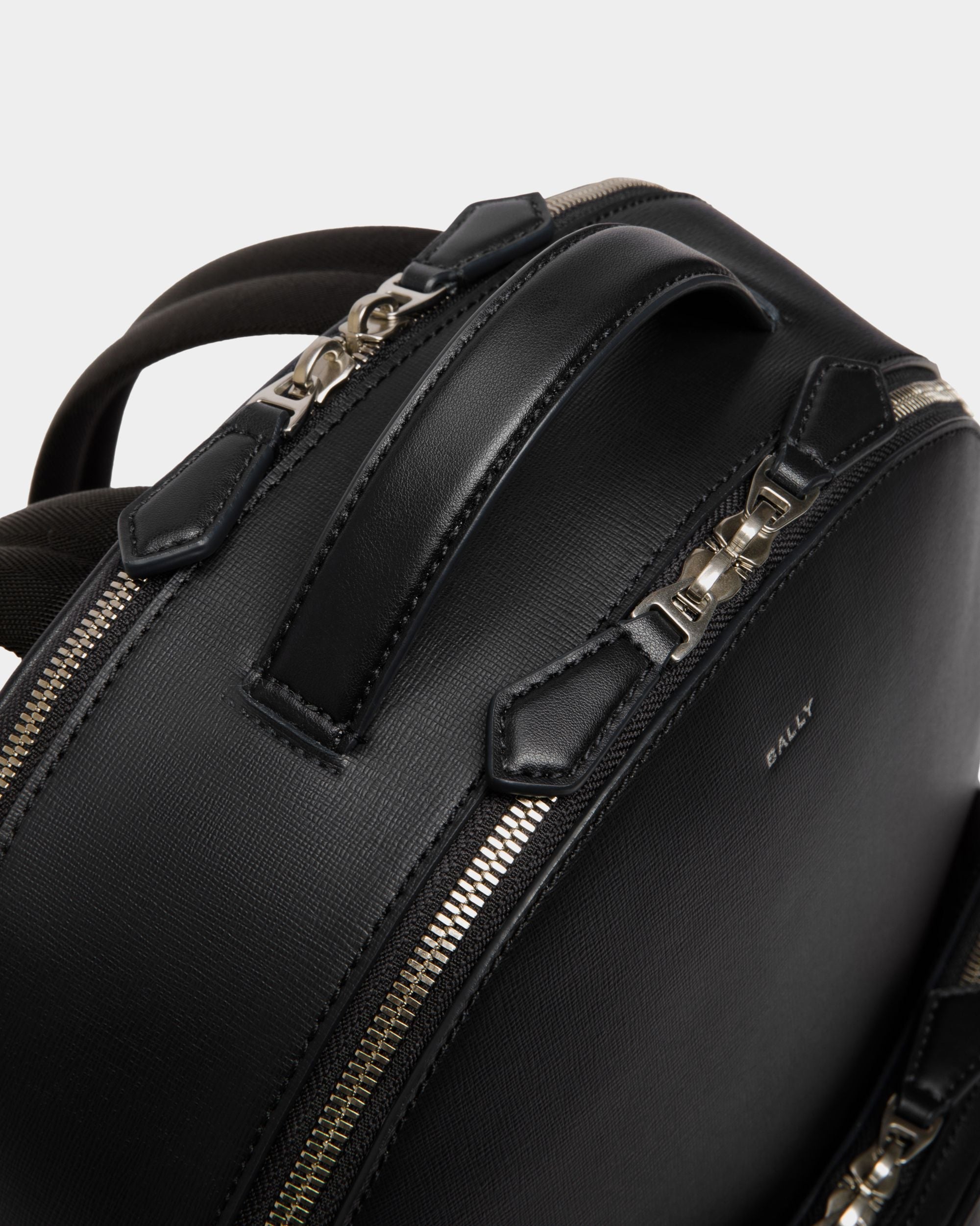 Bally Global - Mythos Backpack In Black Recycled Leather - Black