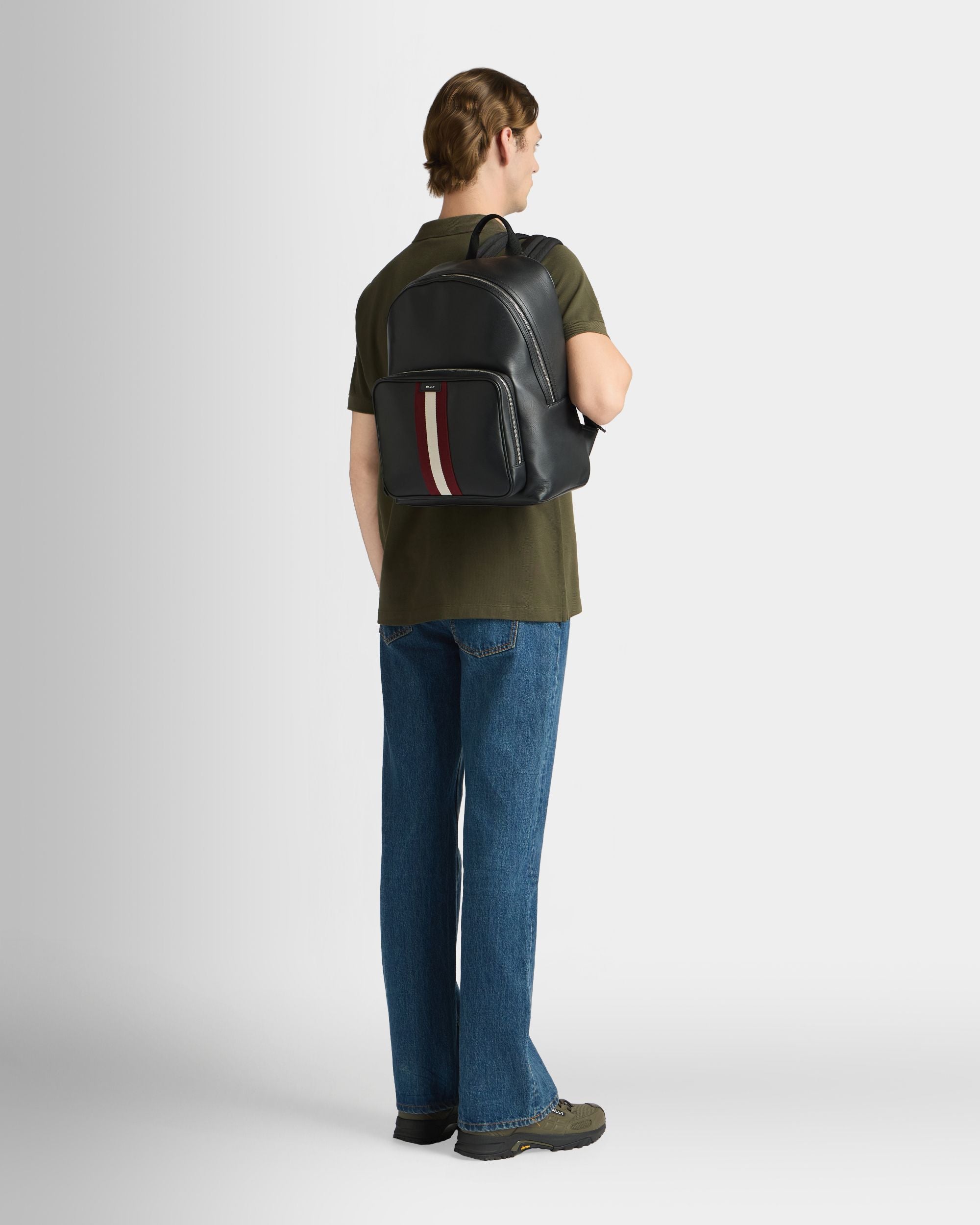 Bally Global - Code Backpack in Black Leather - Black