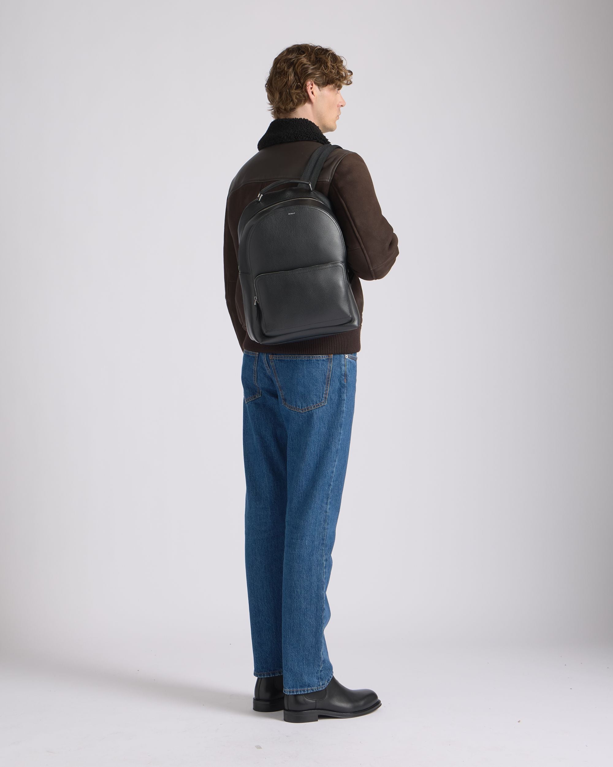 Bally Global - Capitol Backpack in Black Grained Leather - Black