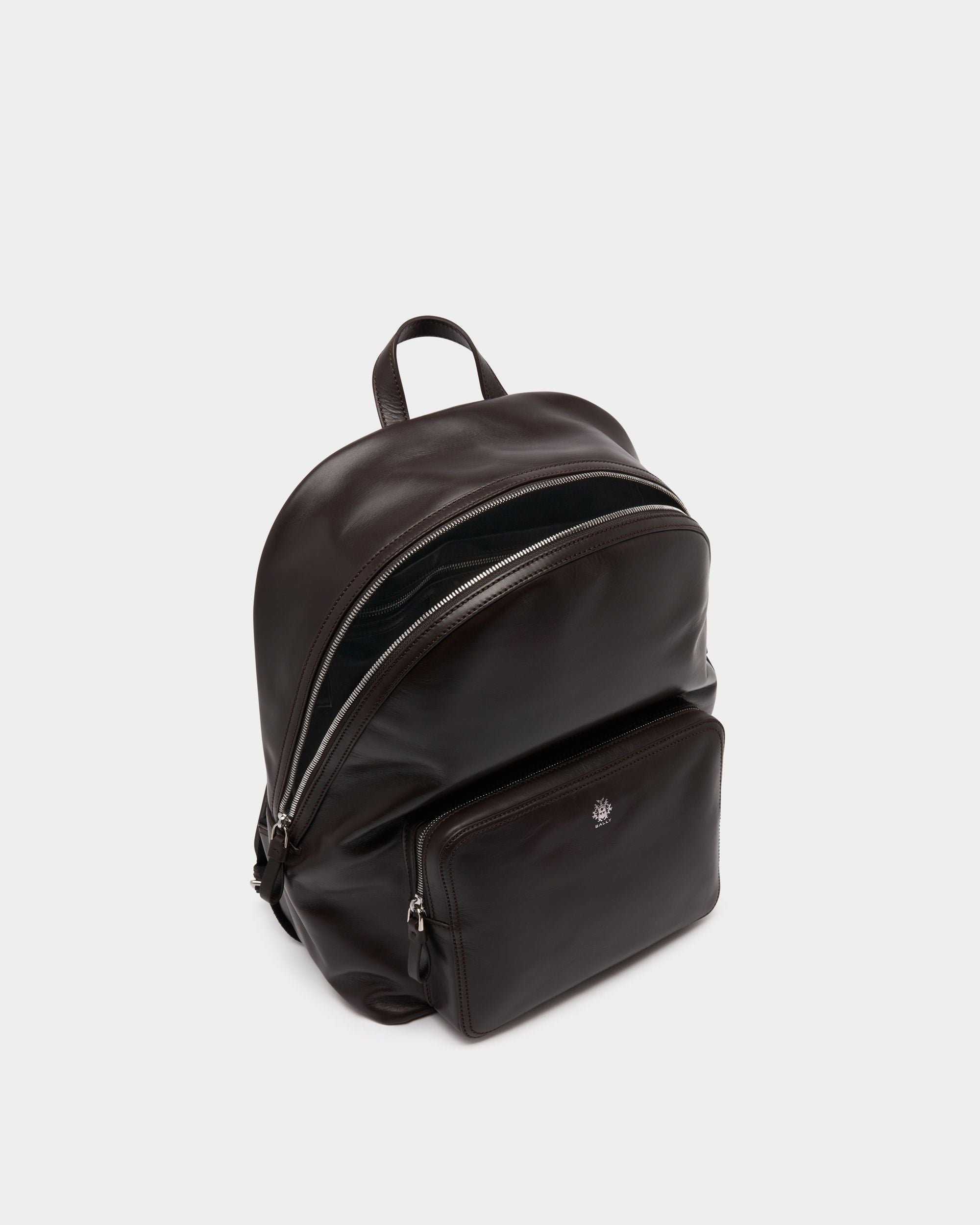 Bally Global - Sac À Dos Ray En Cuir Chocolate - Marron