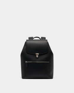 Capitol Backpack in Black Grained Leather