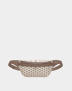 Pennant Belt Bag in Beige Pennant Motif TPU