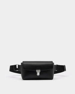 Capitol Belt Bag in Black Grained Leather