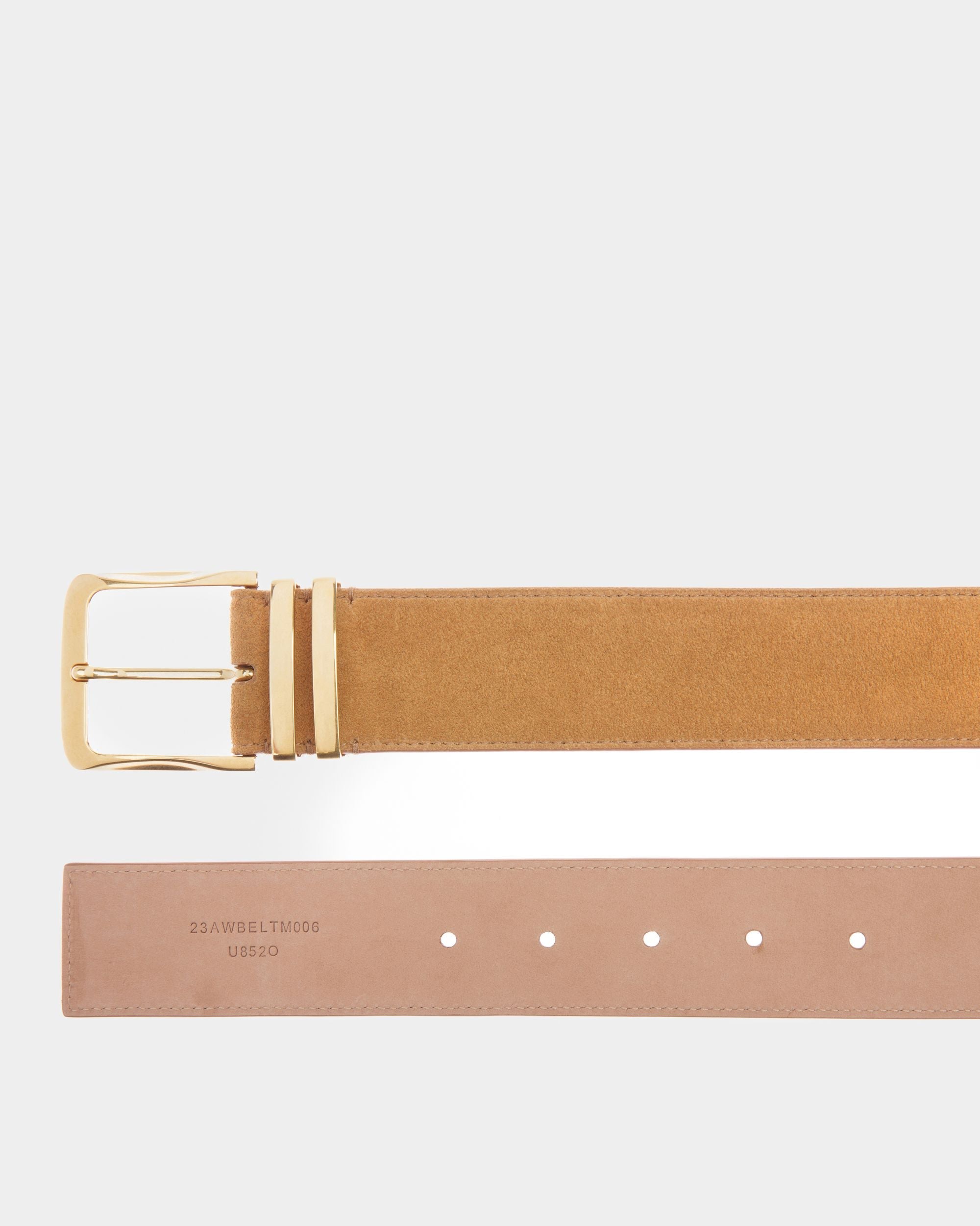 Bally Global - Casual Fixed 40mm Belt In Desert Leather - Brown