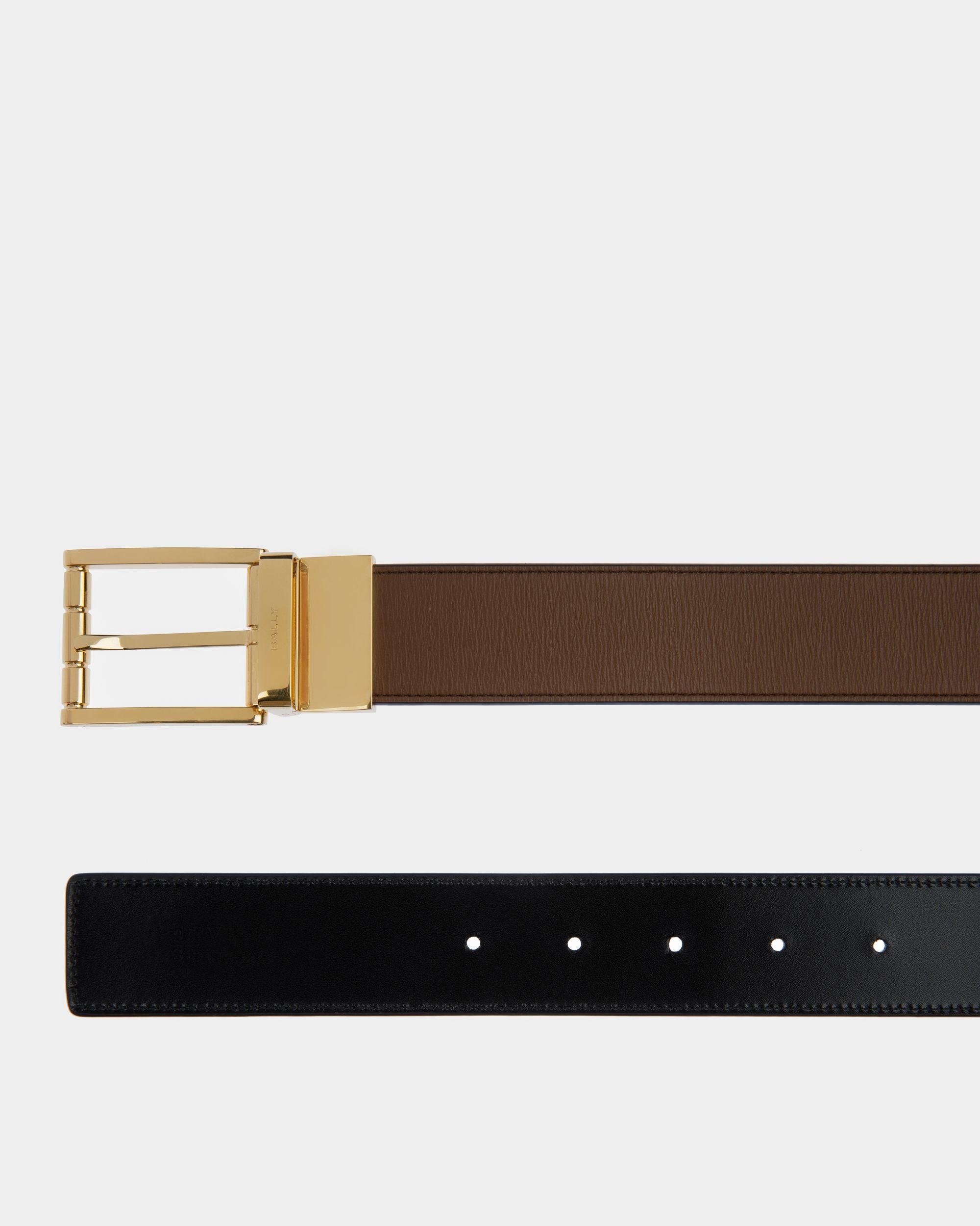 Bally Global - Astory 35mm Reversible And Adjustable Belt In Brown And Black Leather - Multicolor