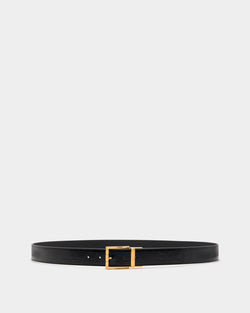Dress Adjustable-Reversible Belt In Black Leather