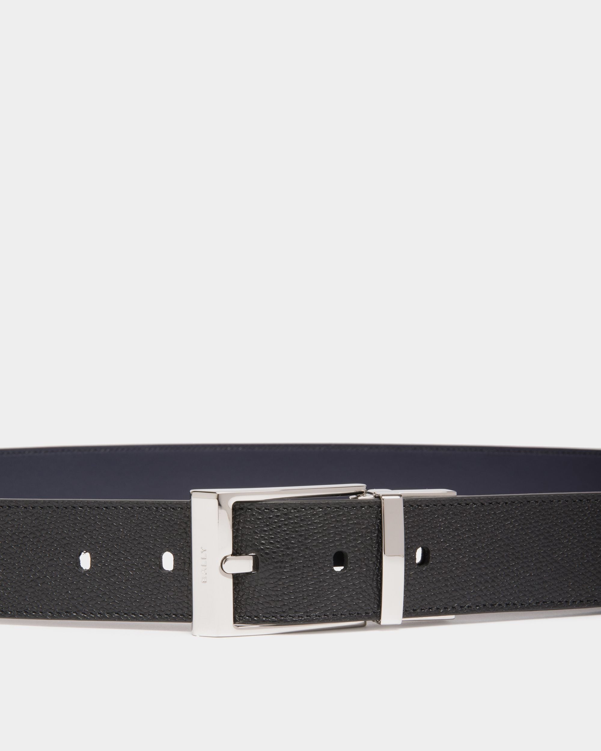 Bally Global - Shiffie 35mm Reversible And Adjustable Belt in Black And Navy Blue Leather - Multicolor