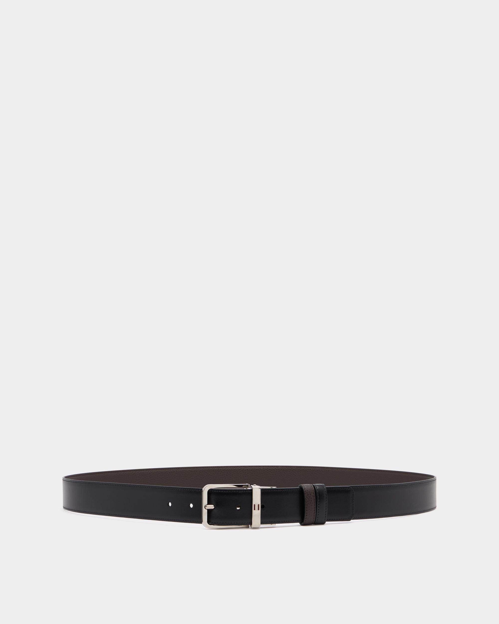 Bally Global - Ceinture Dress 35 mm Réversible Et Ajustable En Cuir Coffee Et Noir - Multicolore