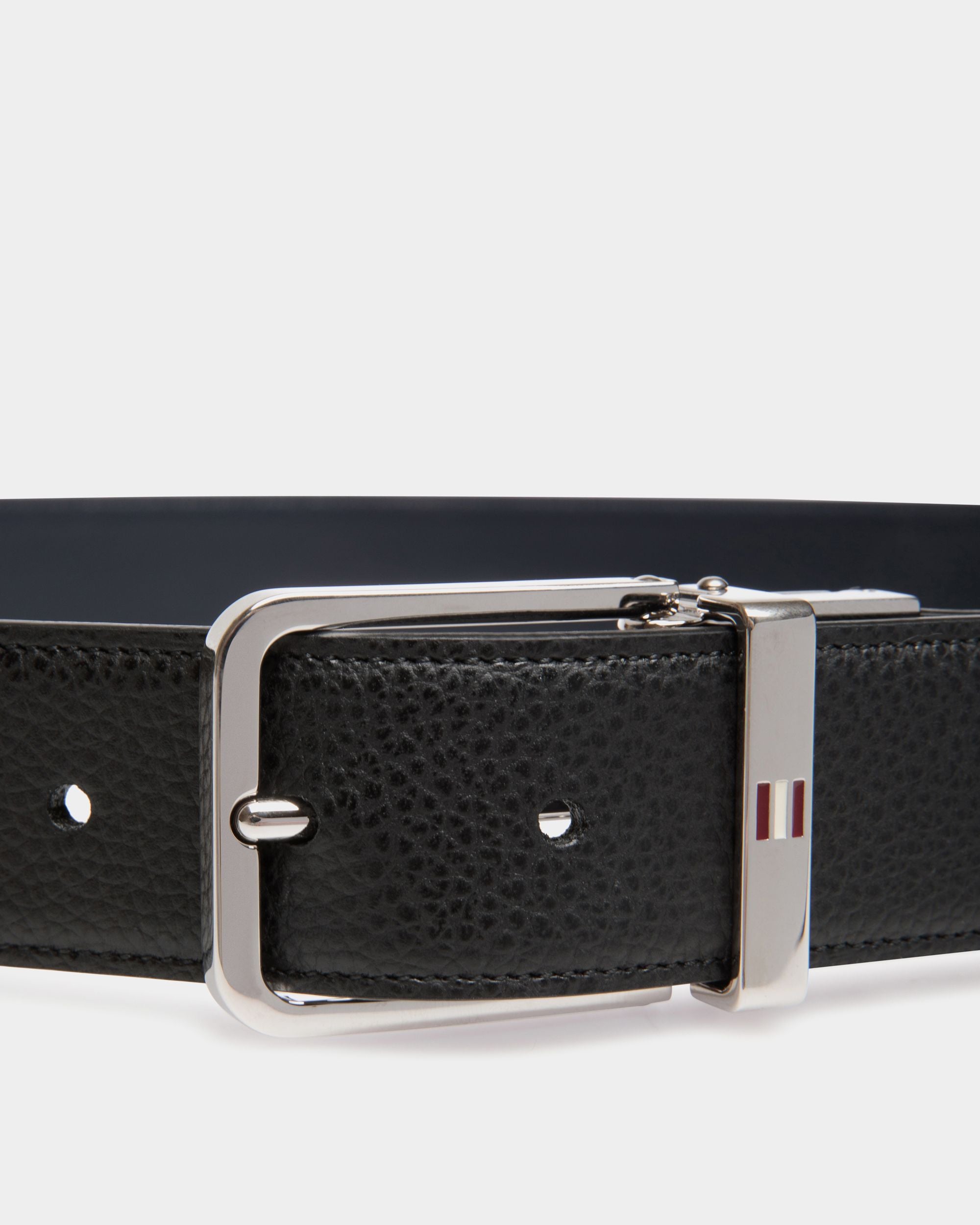 Bally Global - Reversible And Adjustable Belt in Black Leather - Black