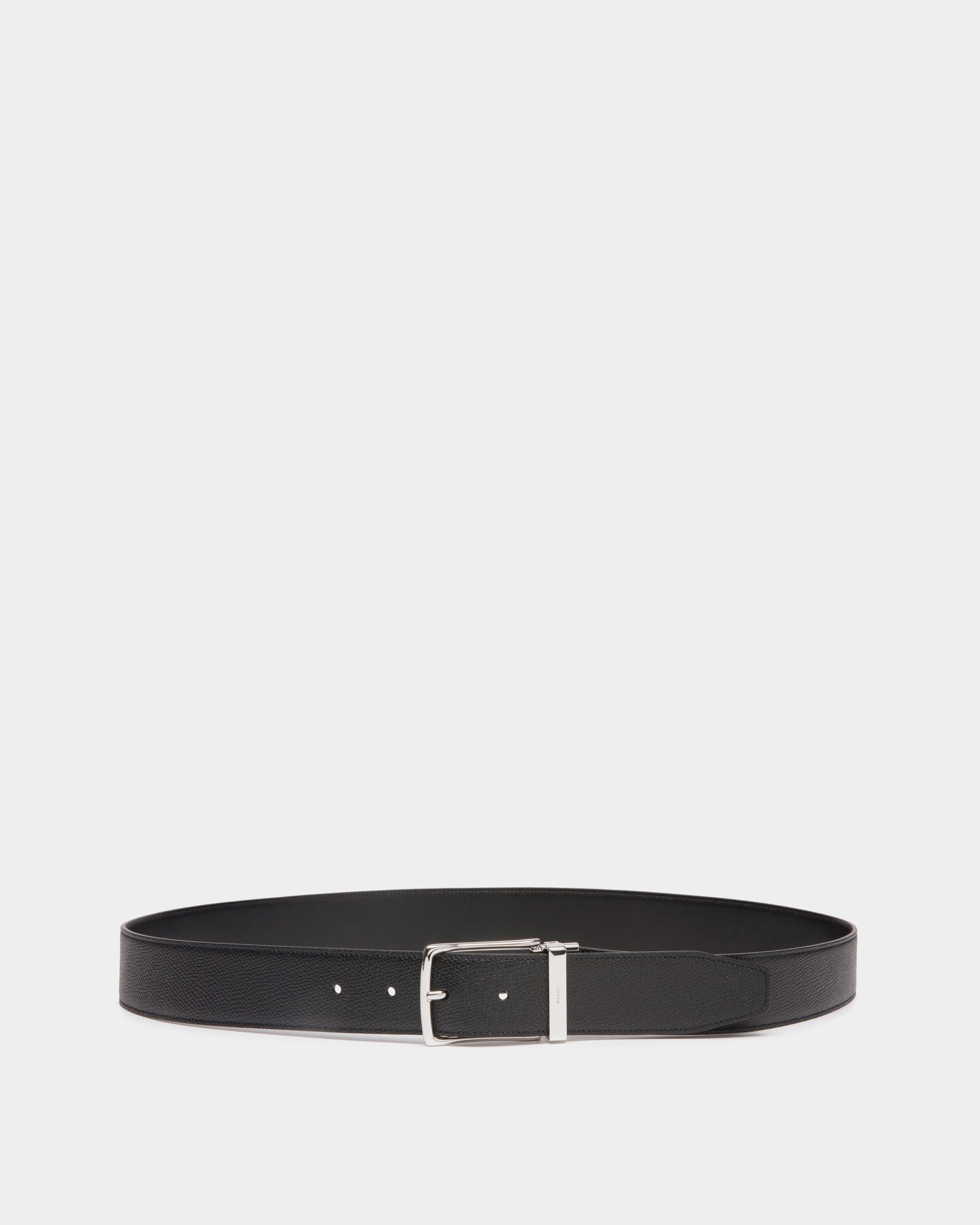 Bally Global - Cinturón Reversible Y Ajustable Ketter 35 Mm De Piel Negra - Negro