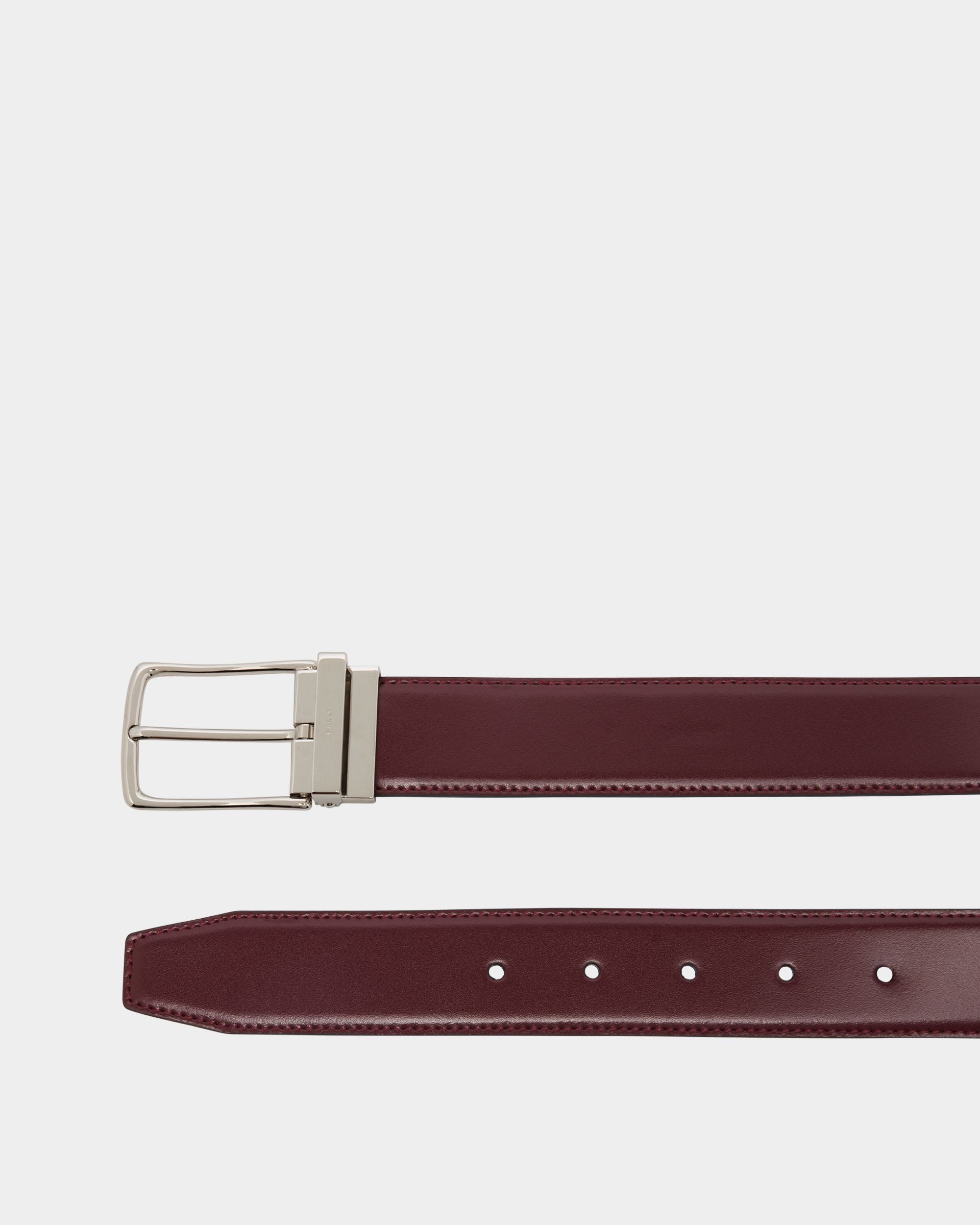 Bally Global - Cinturón Ketter De 35 Mm Ajustable Y Reversible De Piel Andorra Y Negra - Multicolor