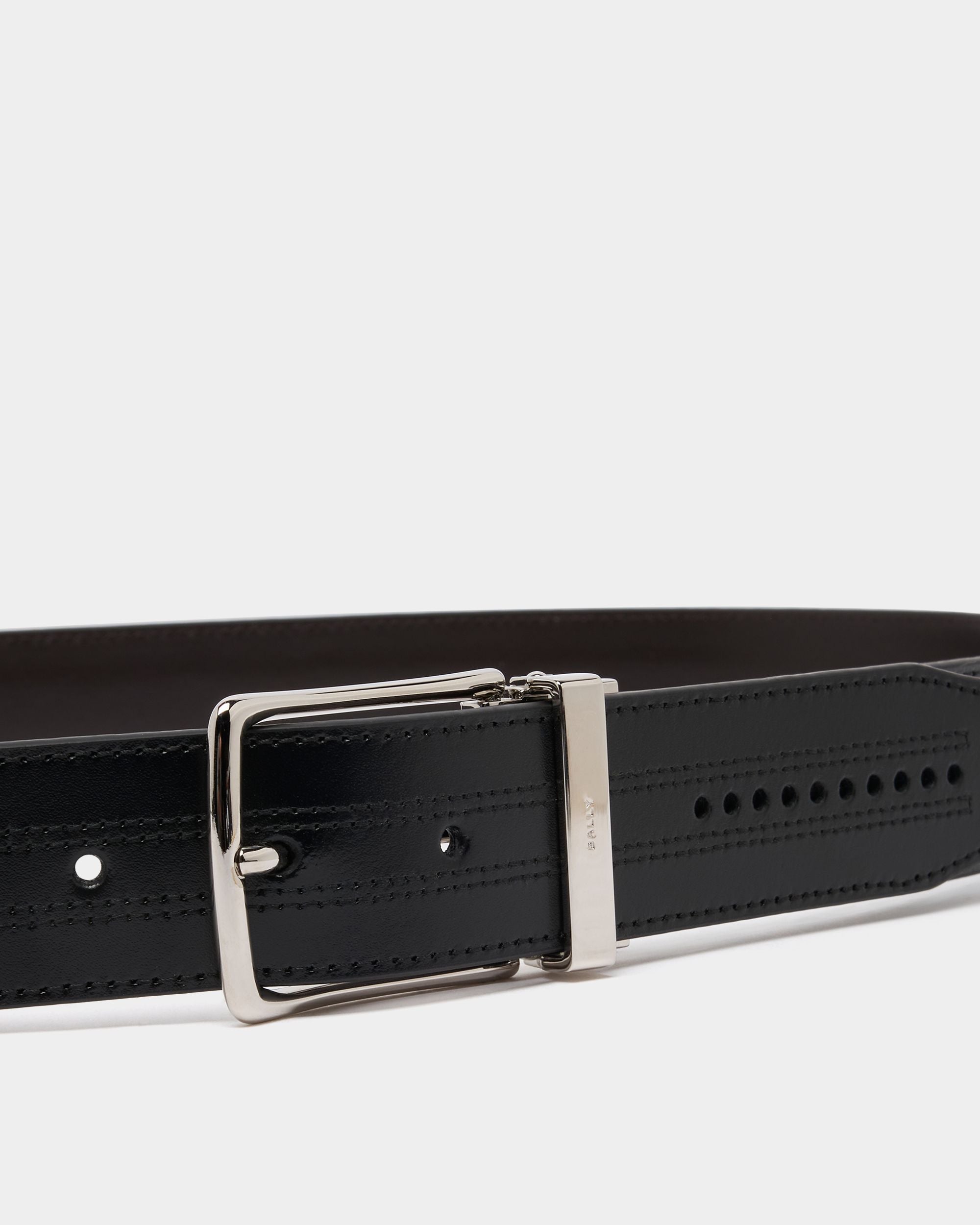 Bally Global - Ketter 35 mm Adjustable And Reversible Belt in Black And Ebano Leather - Multicolor