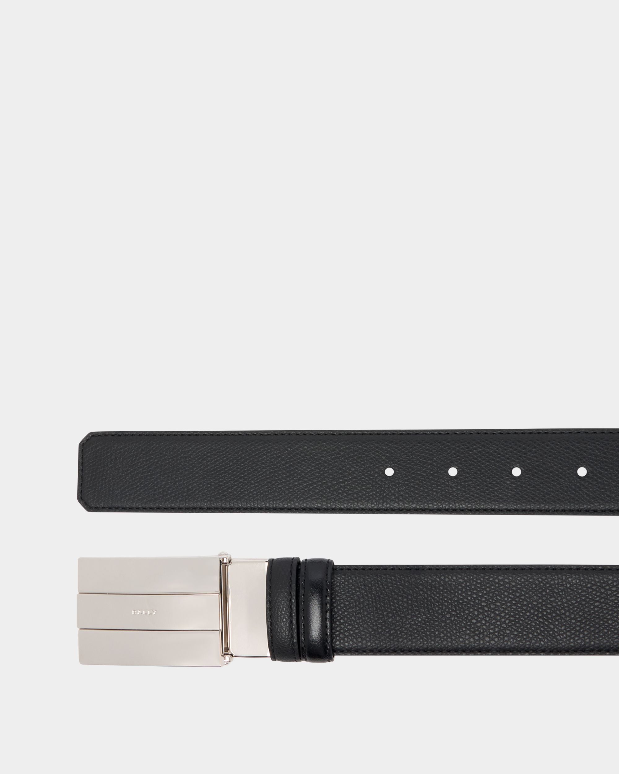 Bally Global - Ollam 35 mm Adjustable And Reversible Belt in Black Leather - Black