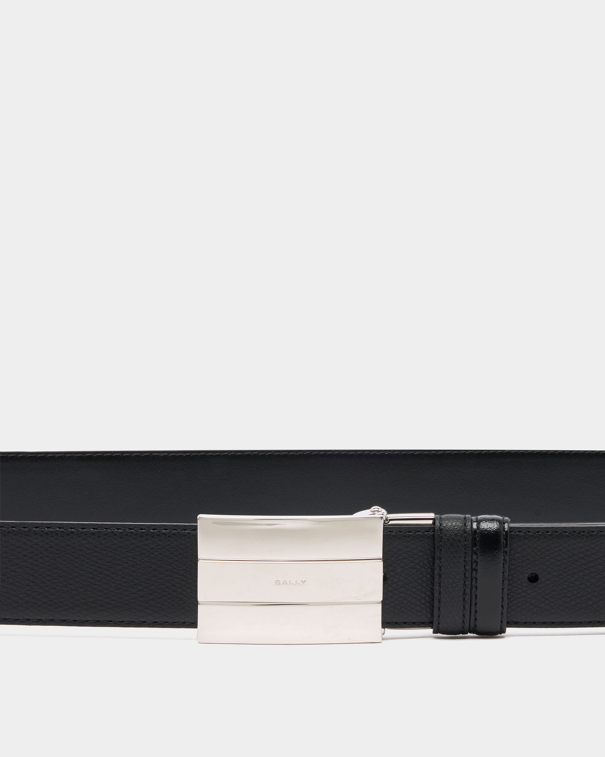 Bally Global - Ollam 35 mm Adjustable And Reversible Belt in Black Leather - Black