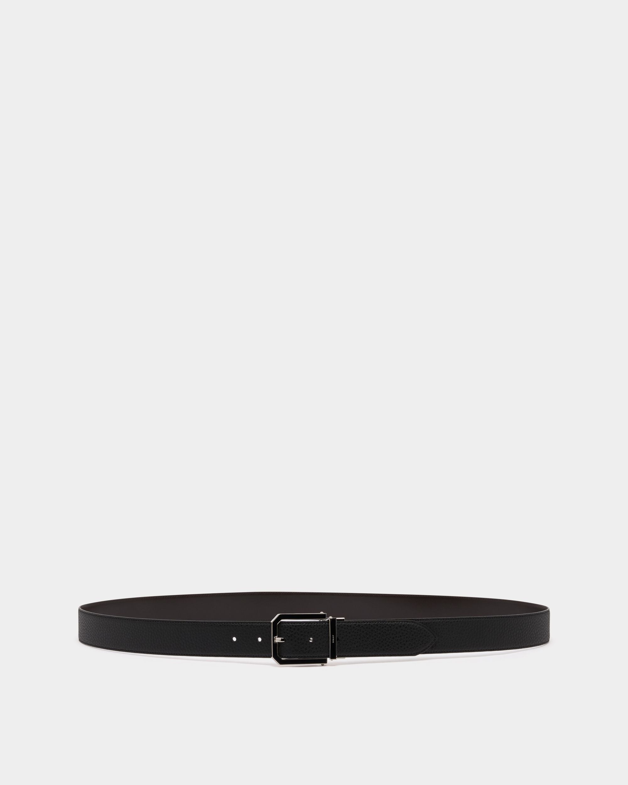 Bally Global - Beryl 35 mm Adjustable And Reversible Belt in Black And Ebano Leather - Multicolor