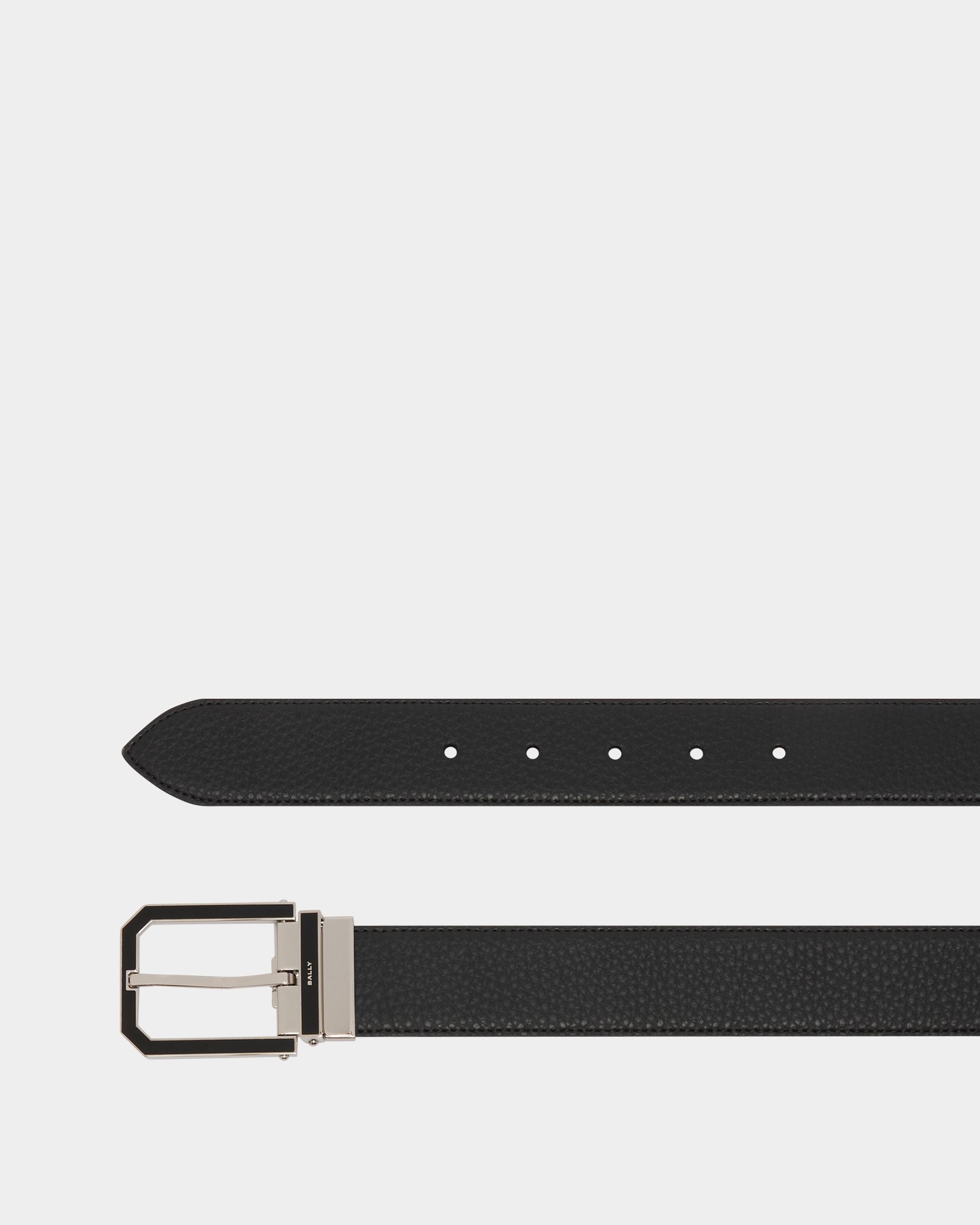 Bally Global - Beryl 35 mm Adjustable And Reversible Belt in Black And Ebano Leather - Multicolor