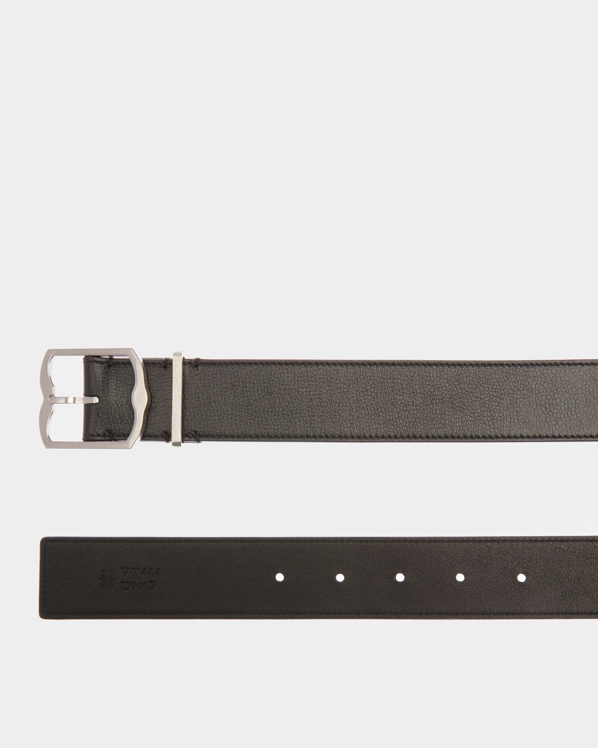 Bally Global - Cinturón De Vestir Fijo De 35 Mm Emblem - Negro