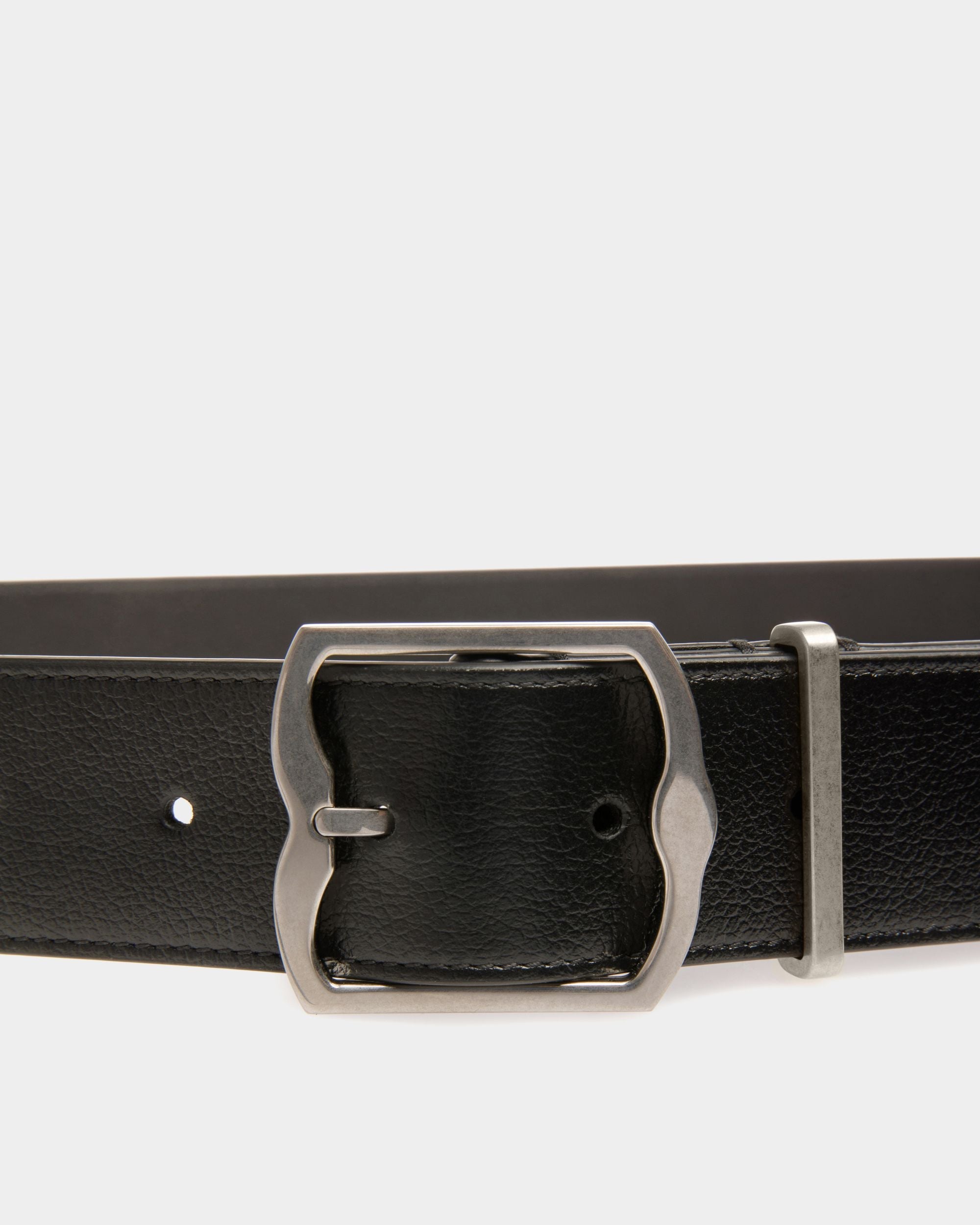 Bally Global - Cinturón De Vestir Fijo De 35 Mm Emblem - Negro