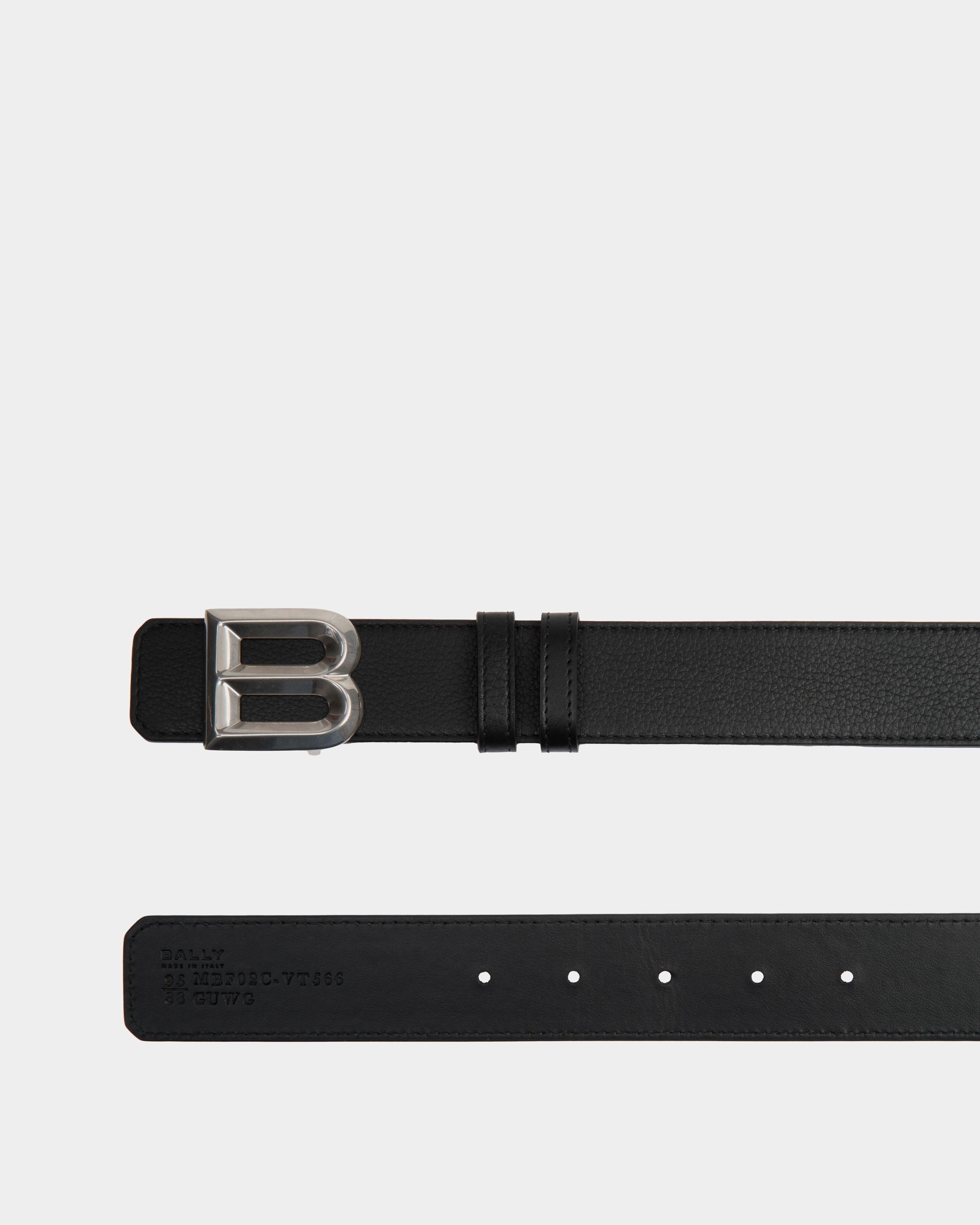 Bally Global - B Bold 35mm Belt In Black Leather - Black