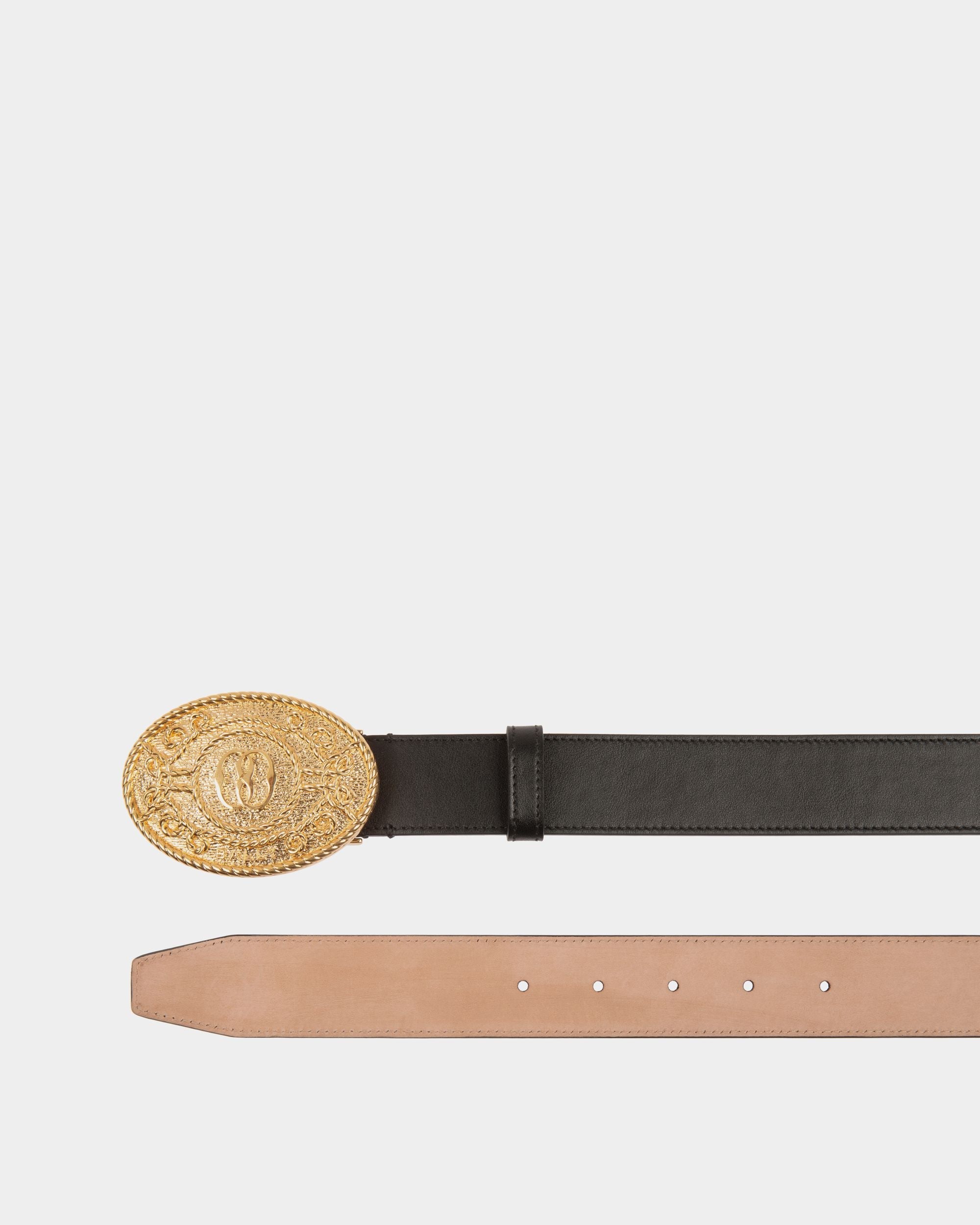 Bally Global - Ceinture Mountain 35 mm En Cuir Noir - Noir