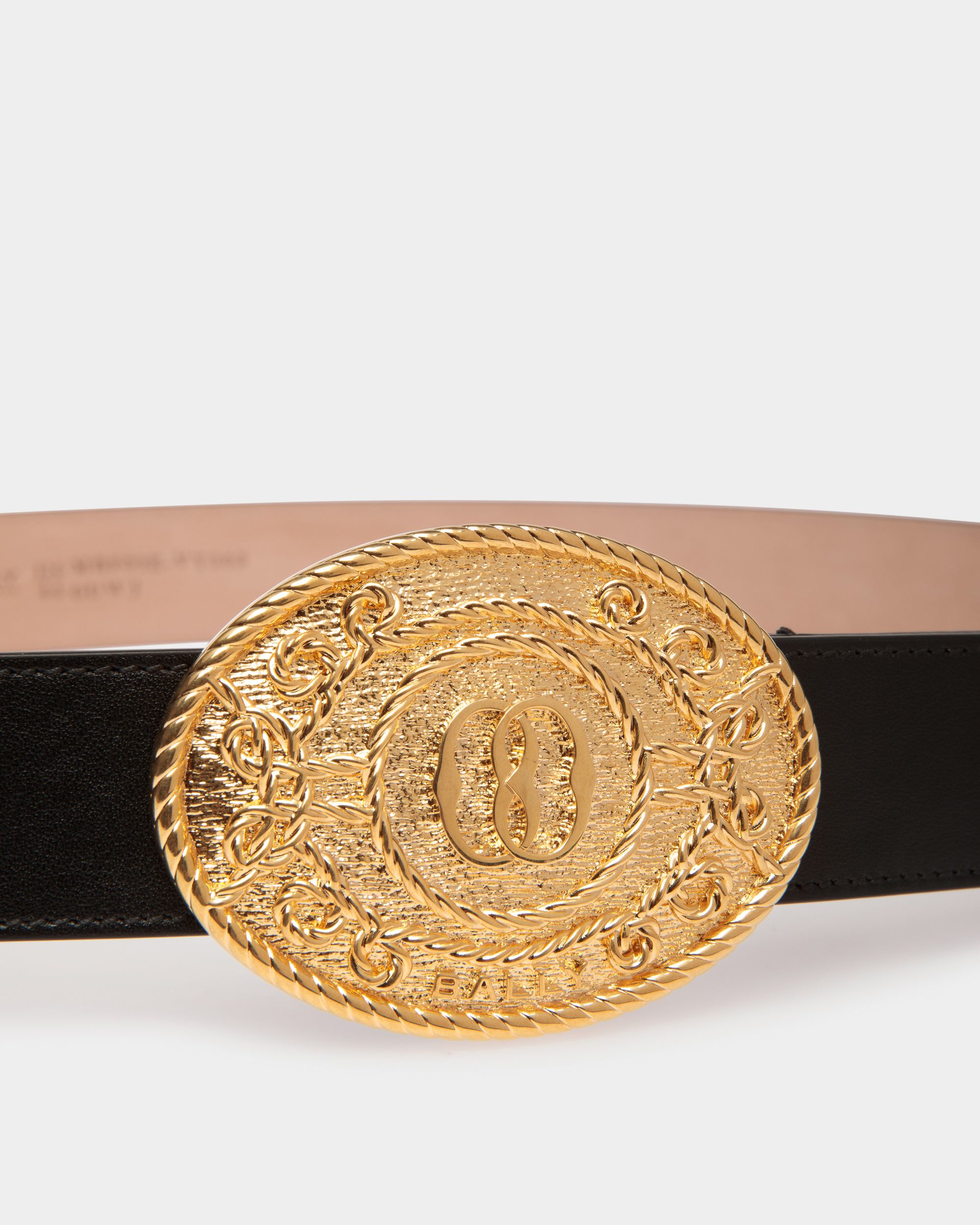 Bally Global - Ceinture Mountain 35 mm En Cuir Noir - Noir